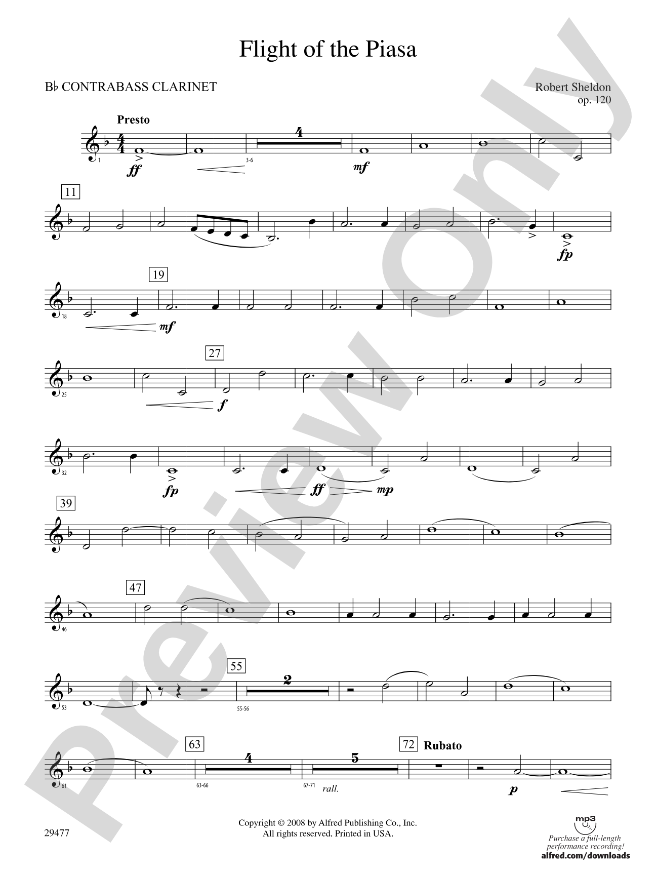 Flight of the Piasa: (wp) B-flat Contrabass Clarinet