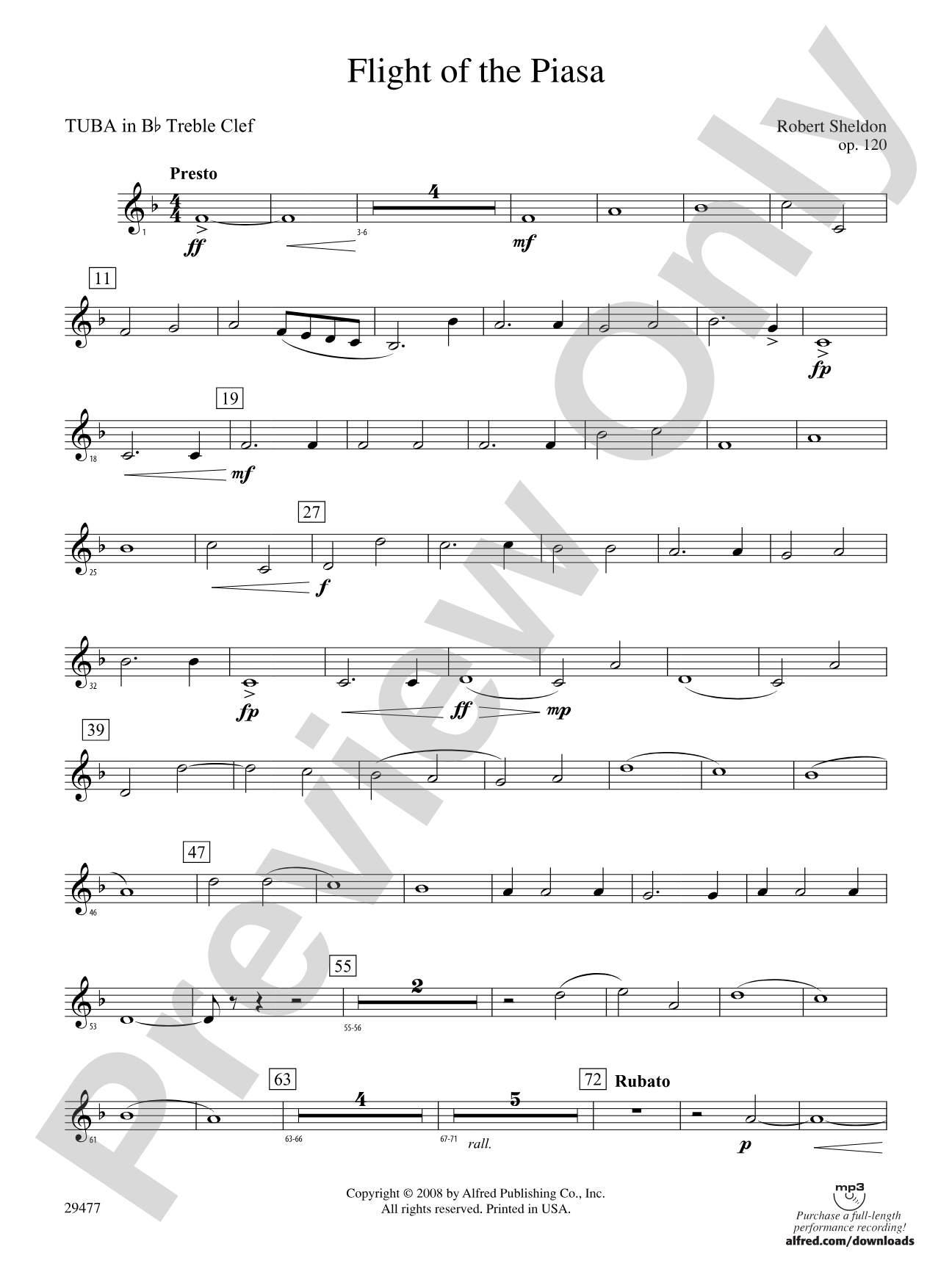 Flight of the Piasa: (wp) B-flat Tuba T.C.
