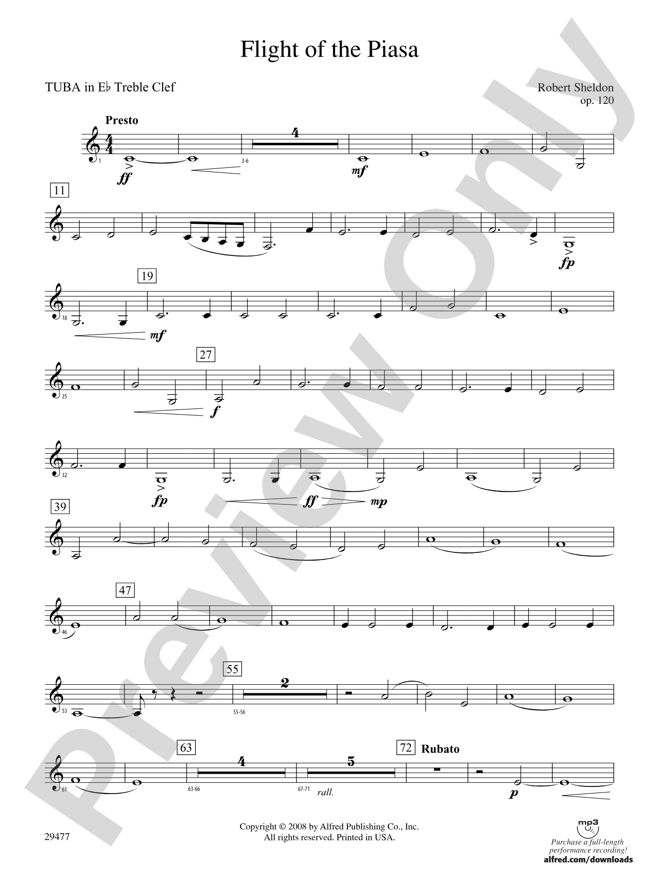 Flight of the Piasa: (wp) E-flat Tuba T.C.