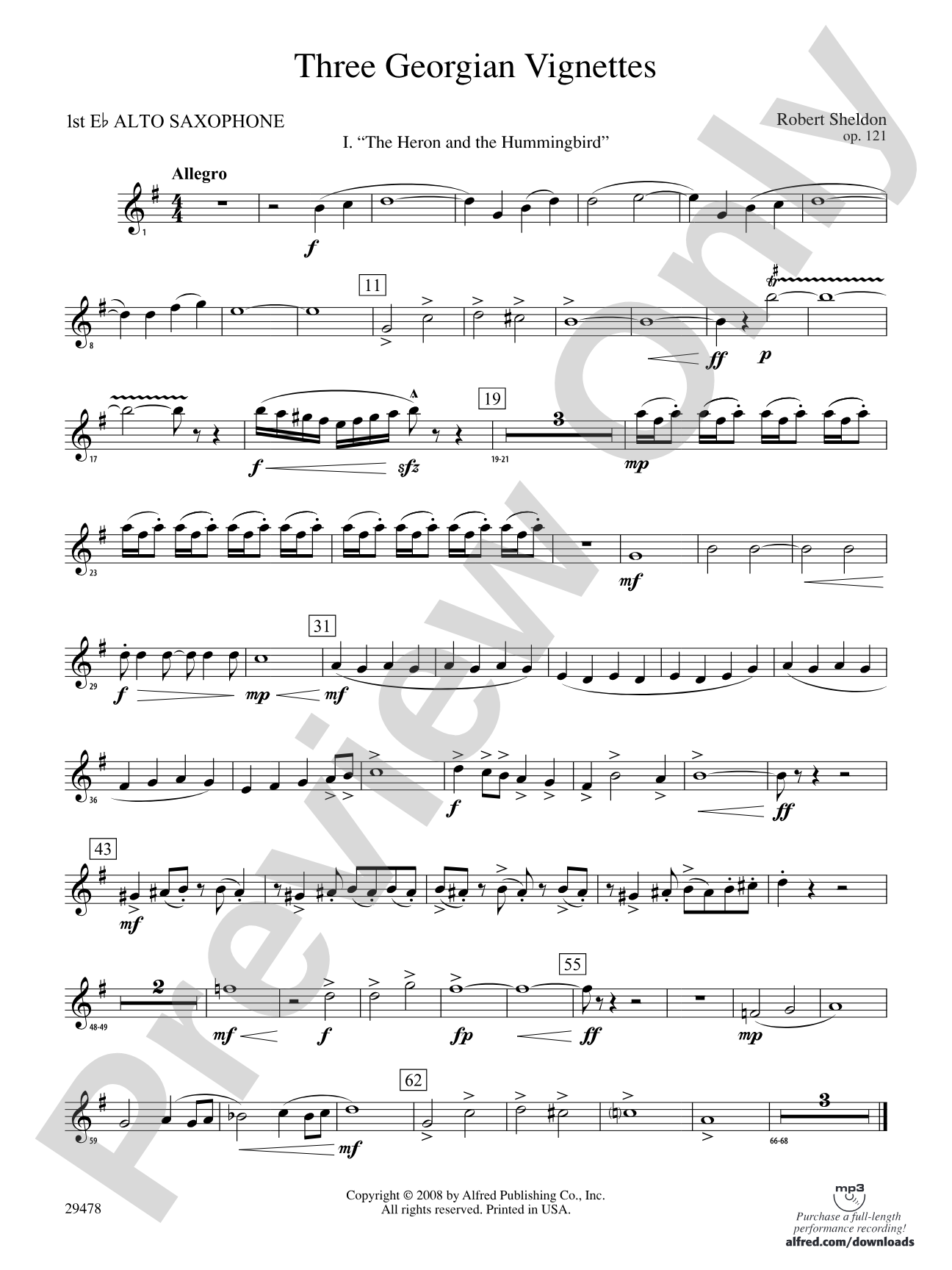 Three Georgian Vignettes: E-flat Alto Saxophone