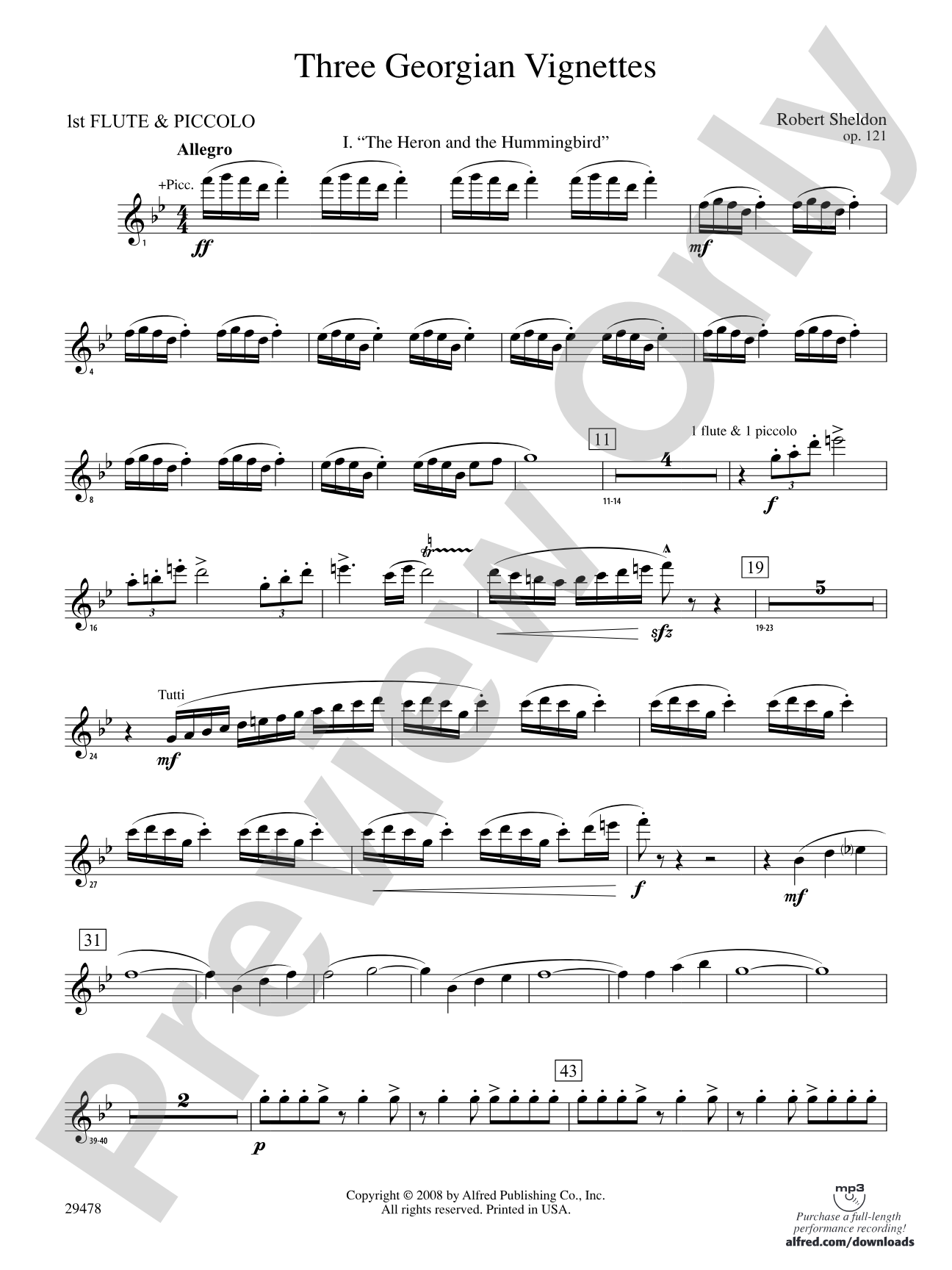 Three Georgian Vignettes: Flute