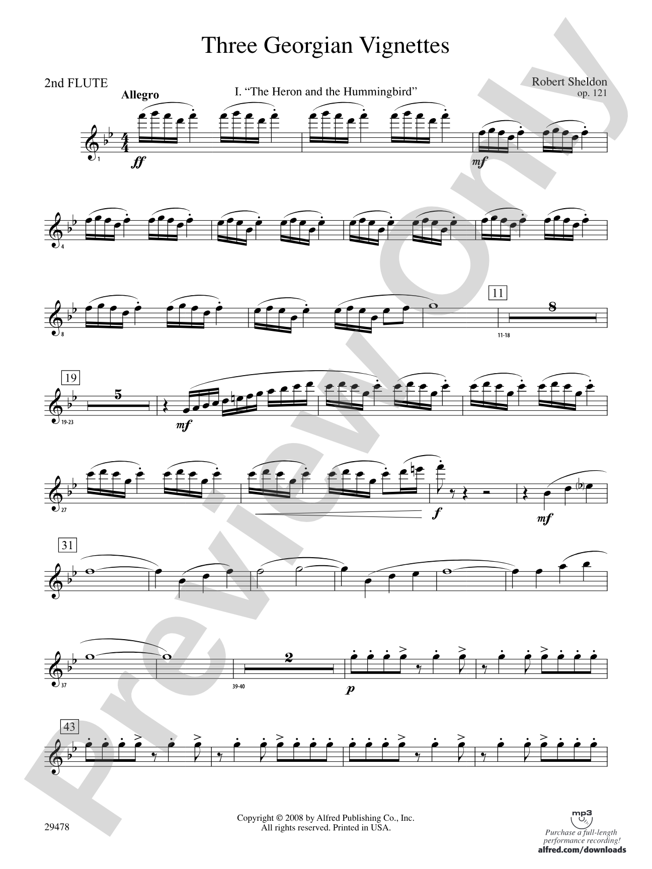 Three Georgian Vignettes: 2nd Flute