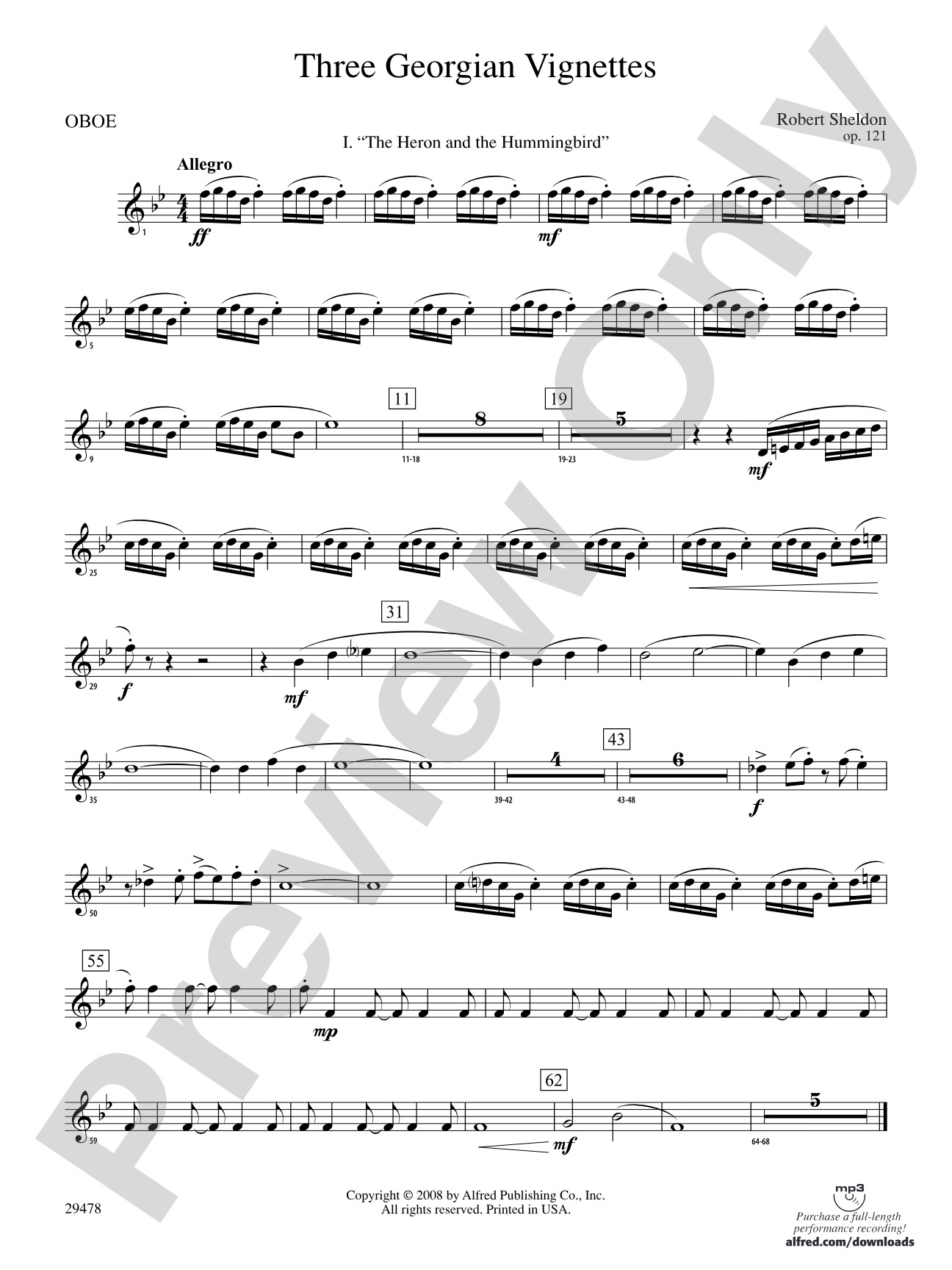 Three Georgian Vignettes: Oboe