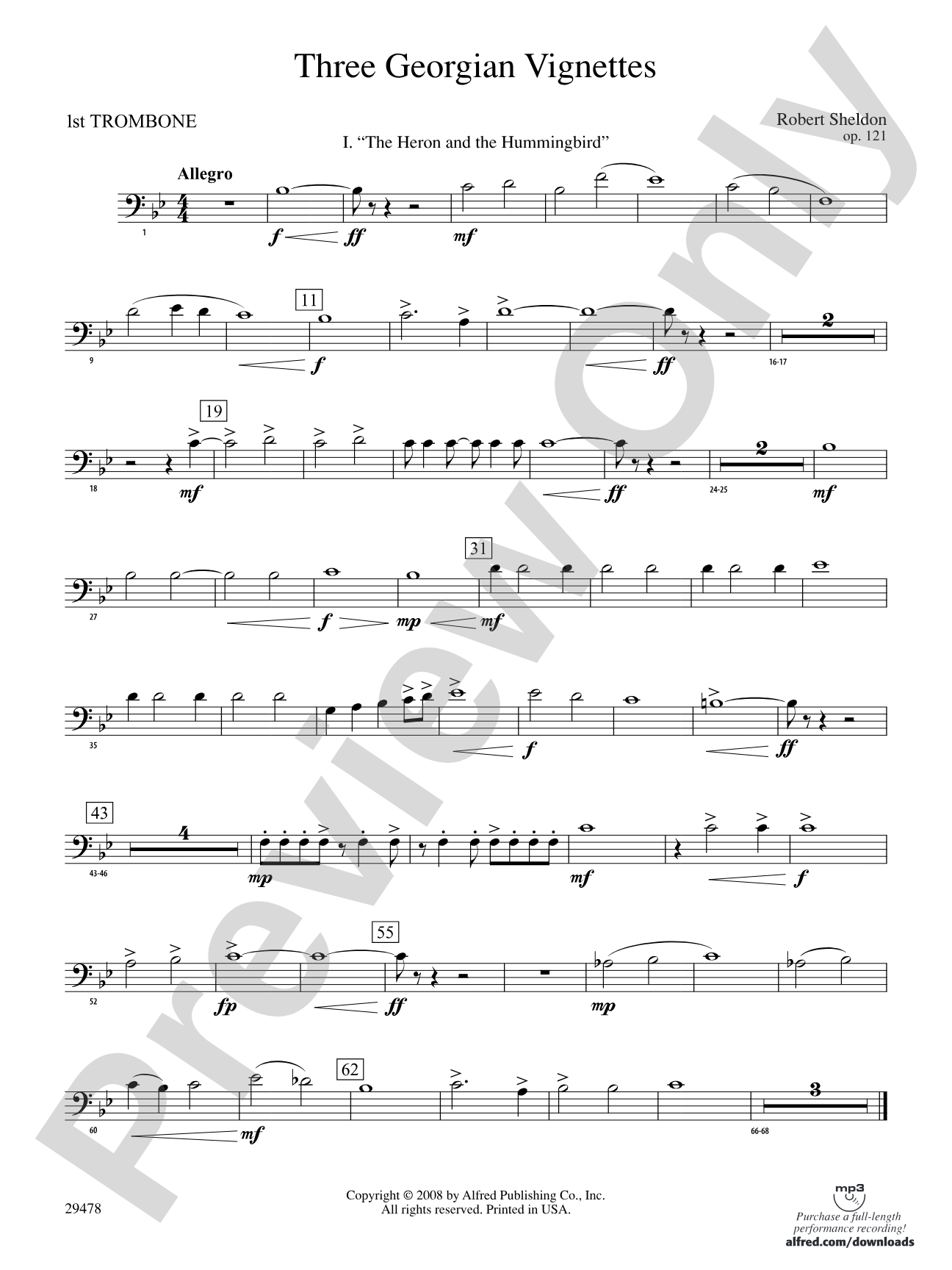 Three Georgian Vignettes: 1st Trombone