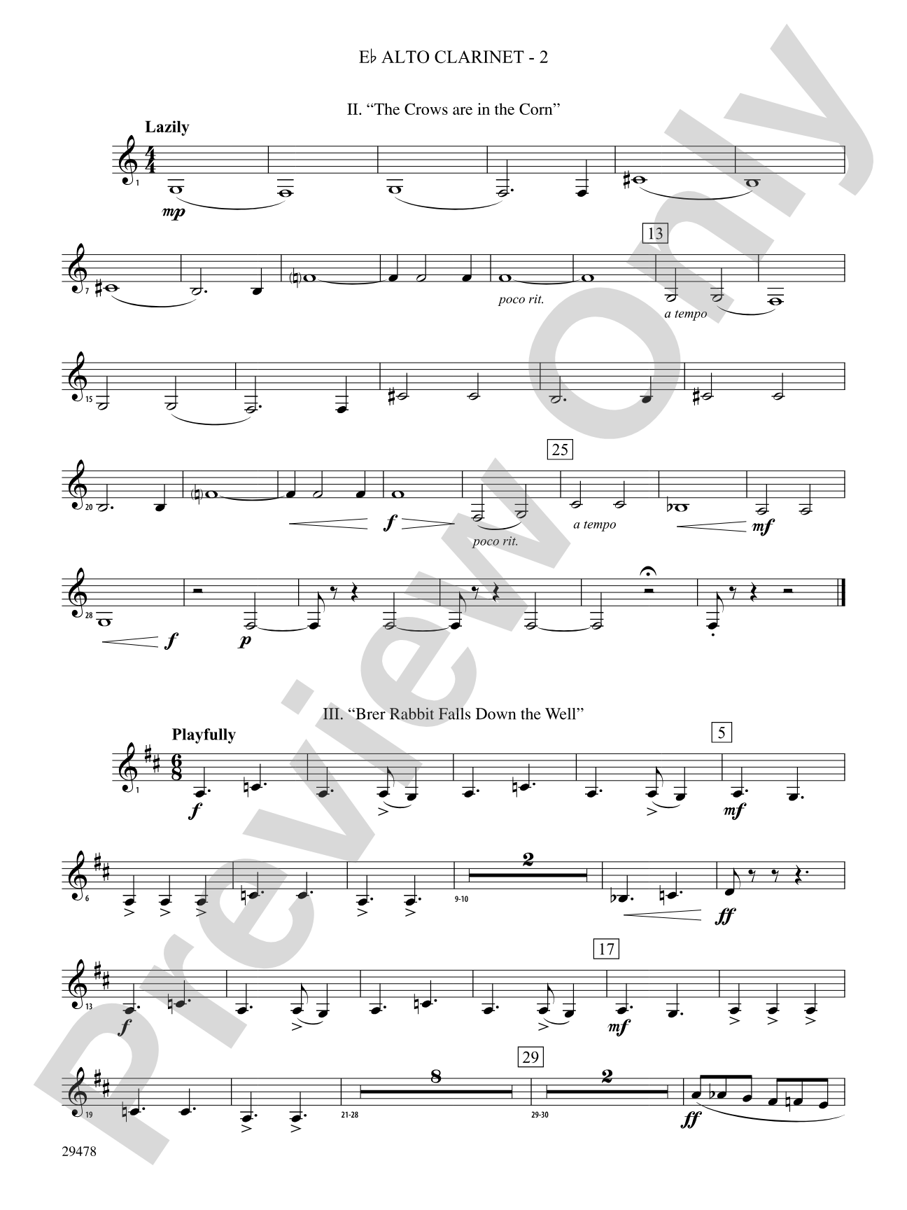Three Georgian Vignettes: (wp) E-flat Alto Clarinet