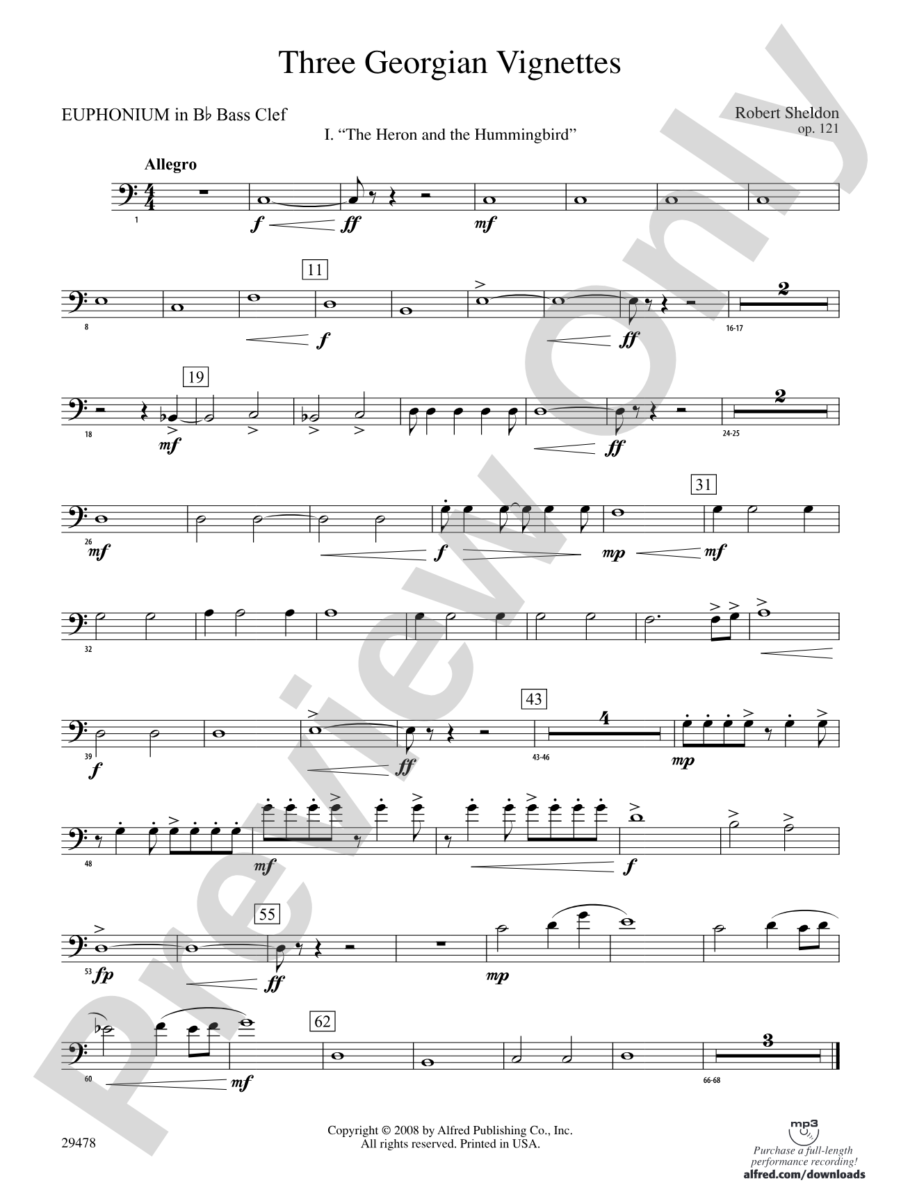 Three Georgian Vignettes: (wp) B-flat Baritone B.C.