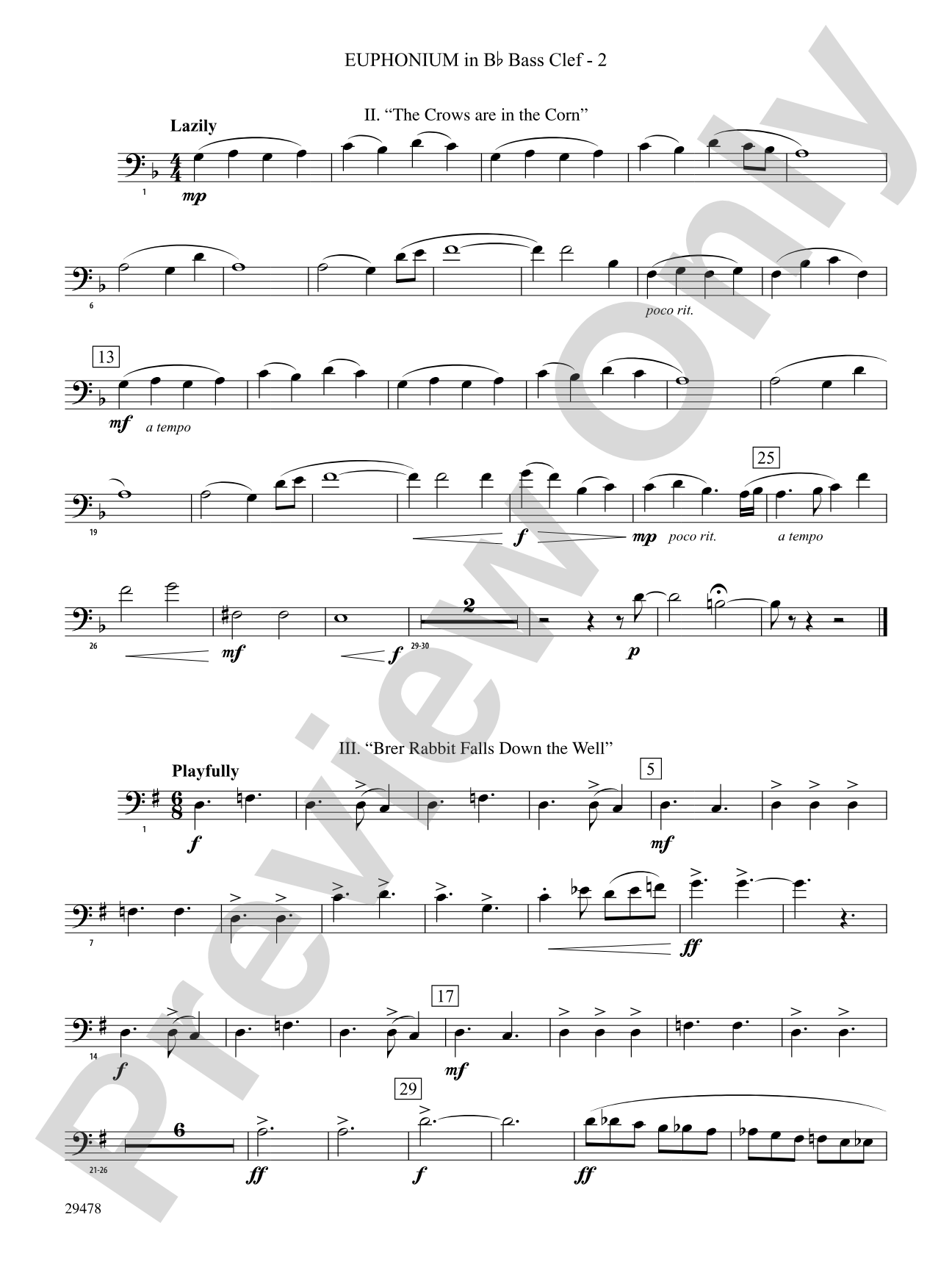 Three Georgian Vignettes: (wp) B-flat Baritone B.C.