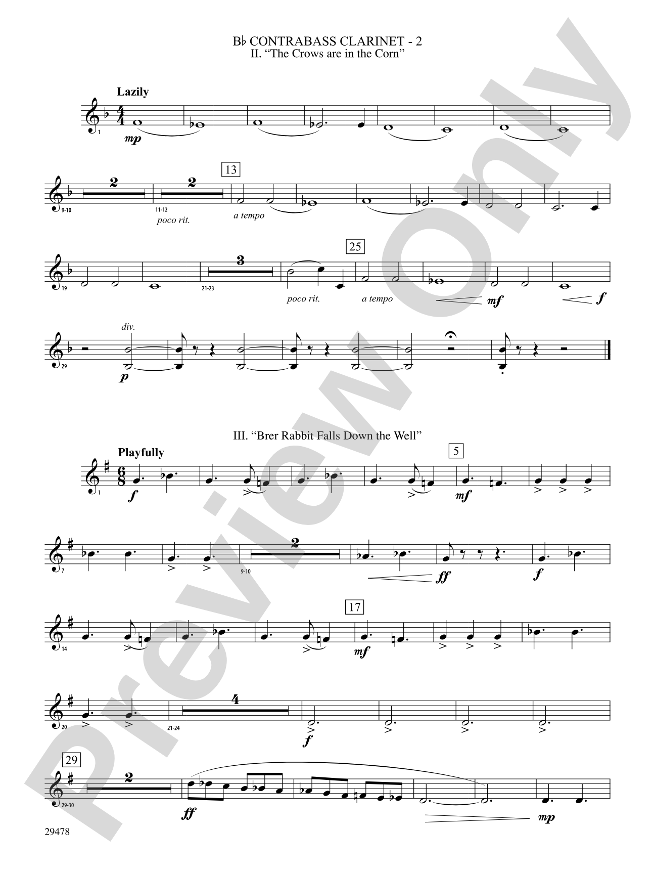 Three Georgian Vignettes: (wp) B-flat Contrabass Clarinet