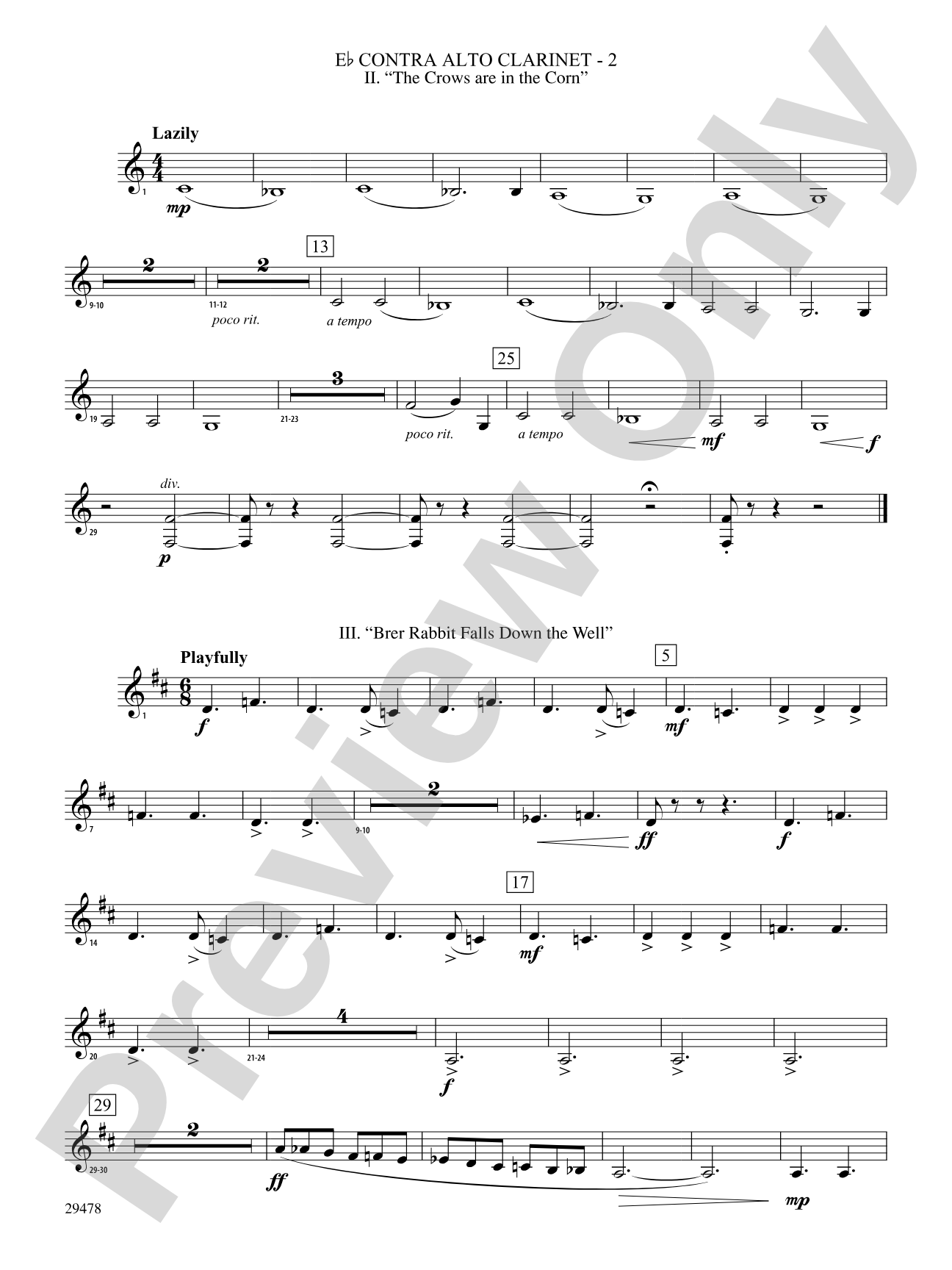 Three Georgian Vignettes: (wp) E-flat Contrabass Clarinet