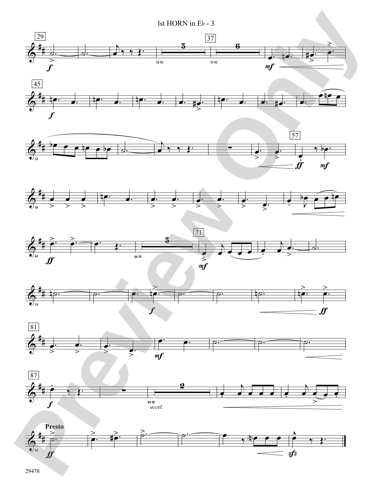 Three Georgian Vignettes: (wp) 1st Horn in E-flat