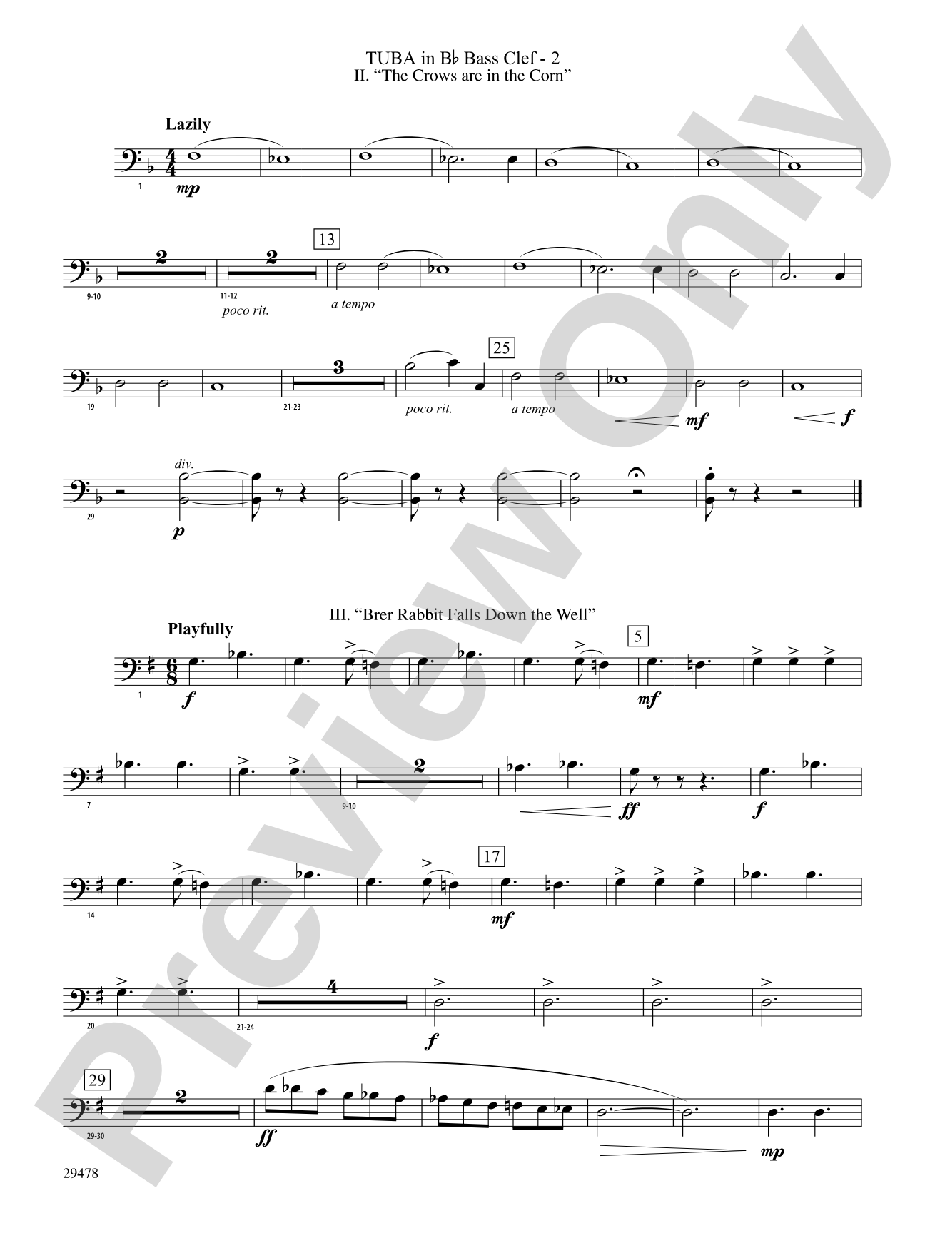 Three Georgian Vignettes: (wp) B-flat Tuba B.C.