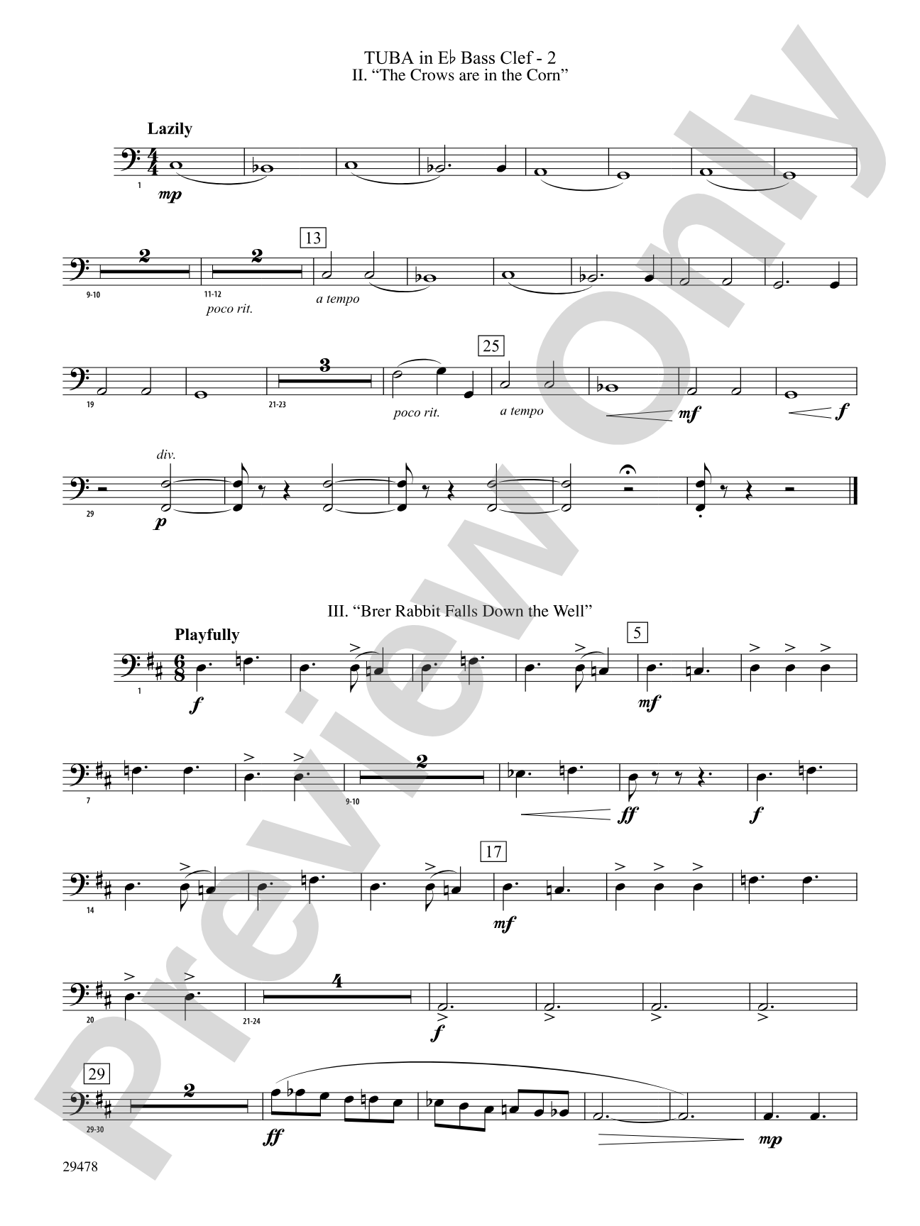 Three Georgian Vignettes: (wp) E-flat Tuba B.C.