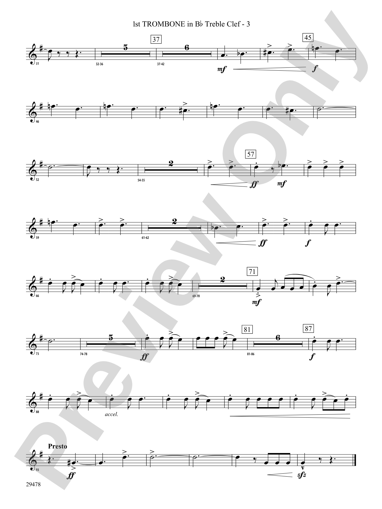 Three Georgian Vignettes: (wp) 1st B-flat Trombone T.C.