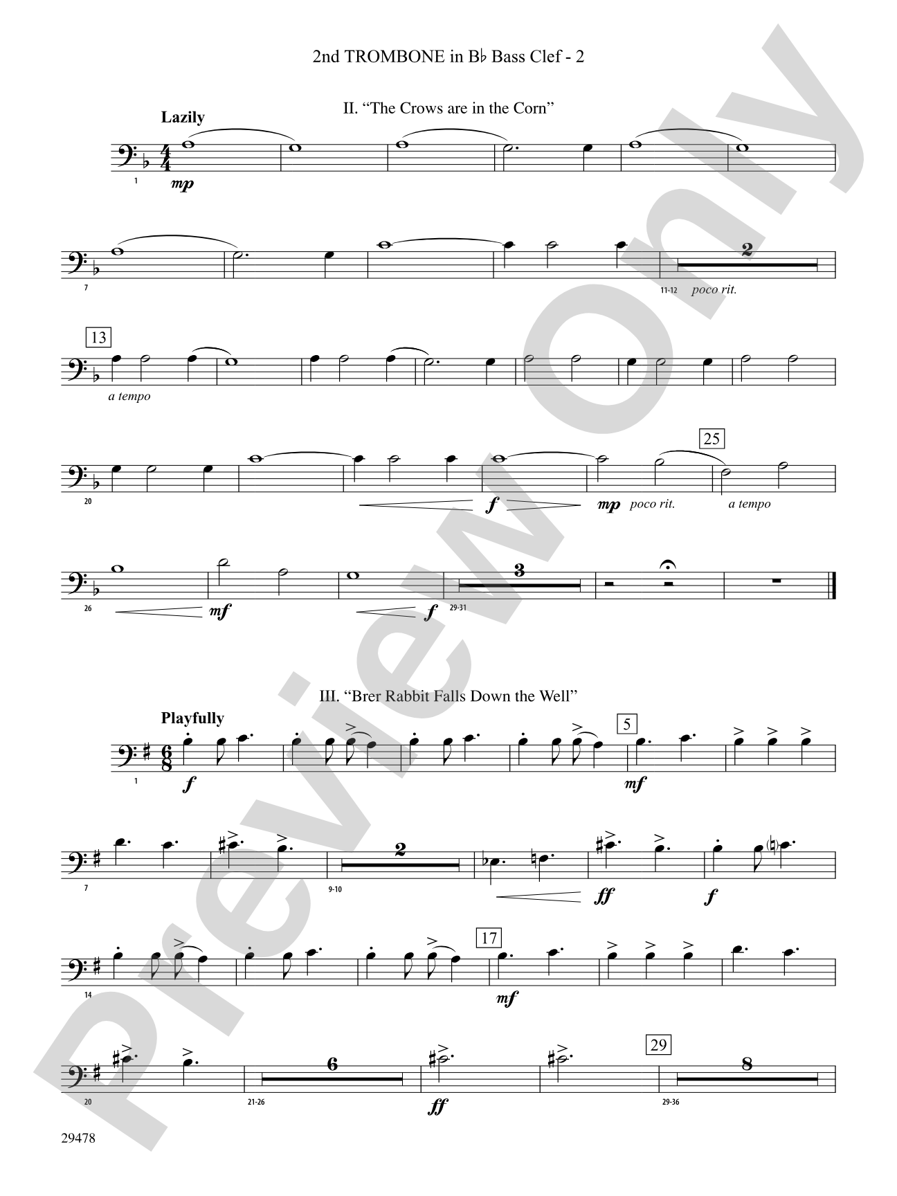 Three Georgian Vignettes: (wp) 2nd B-flat Trombone B.C.