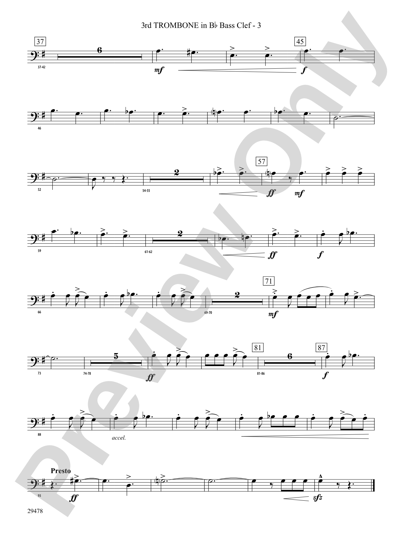 Three Georgian Vignettes: (wp) 3rd B-flat Trombone B.C.