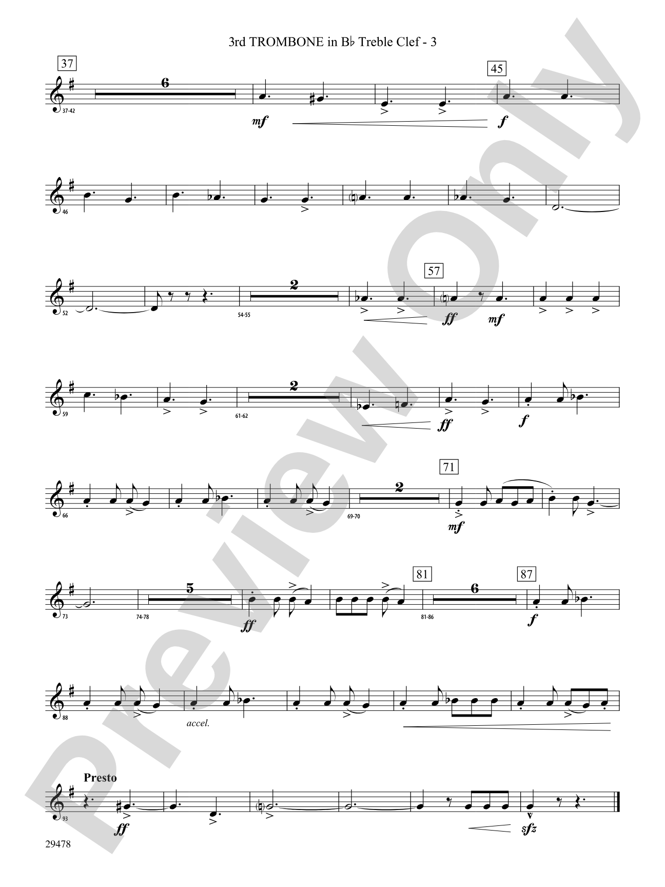 Three Georgian Vignettes: (wp) 3rd B-flat Trombone T.C.