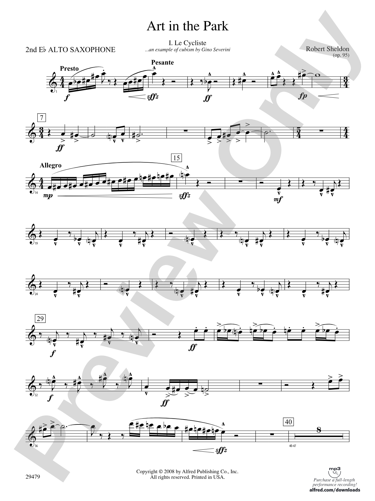 Art in the Park: 2nd E-flat Alto Saxophone