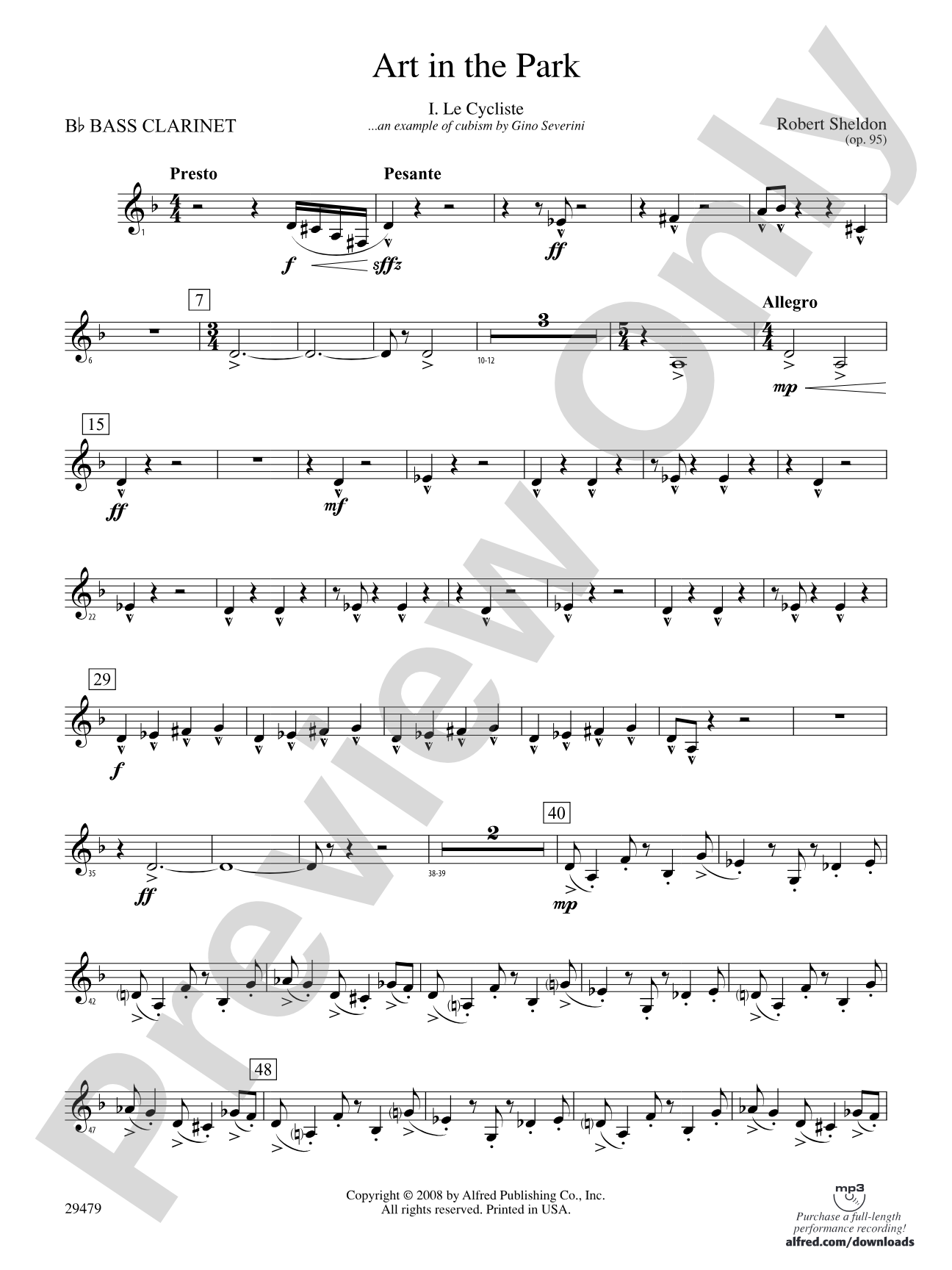 Art in the Park: B-flat Bass Clarinet
