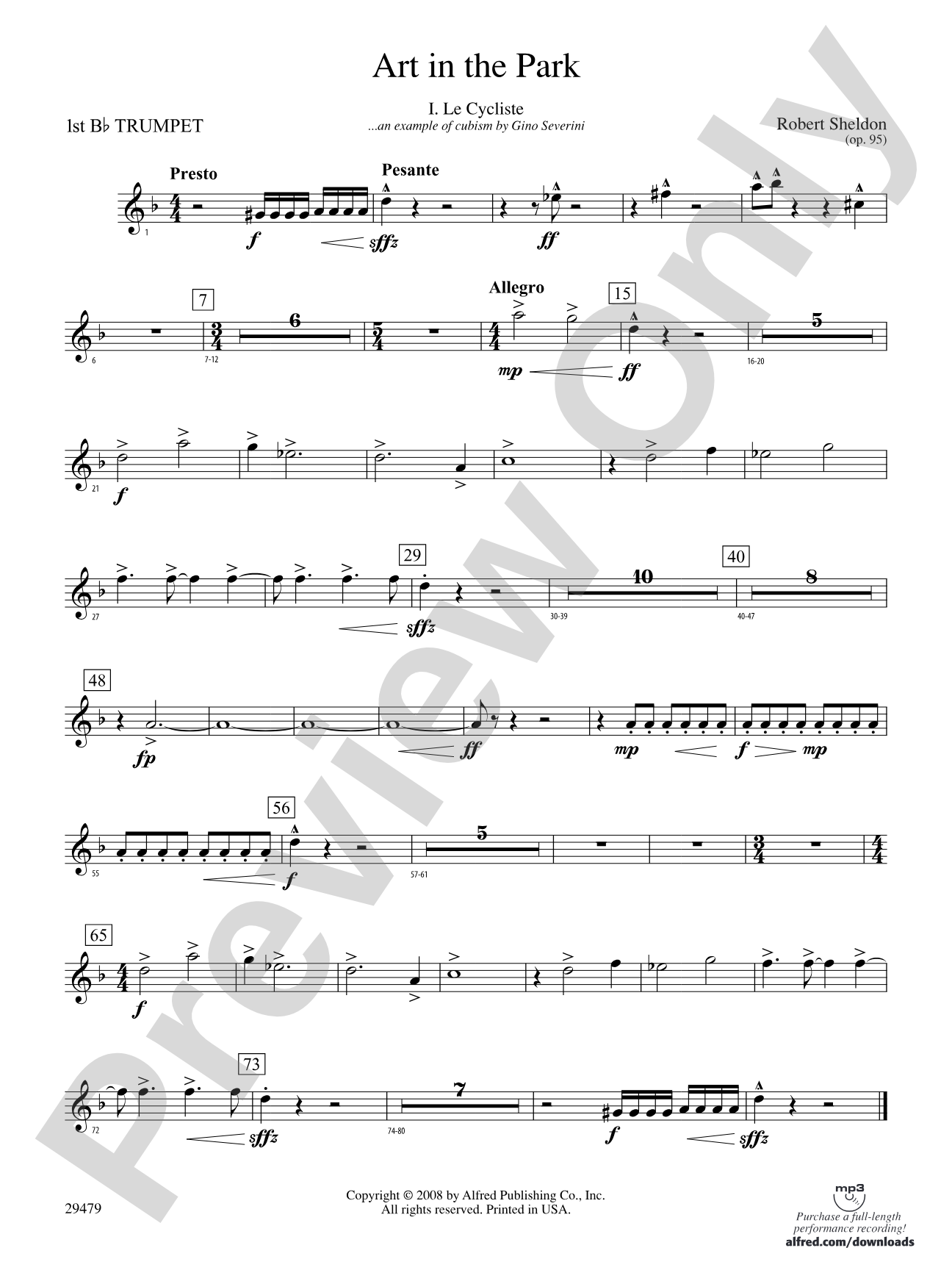 Art in the Park: 1st B-flat Trumpet