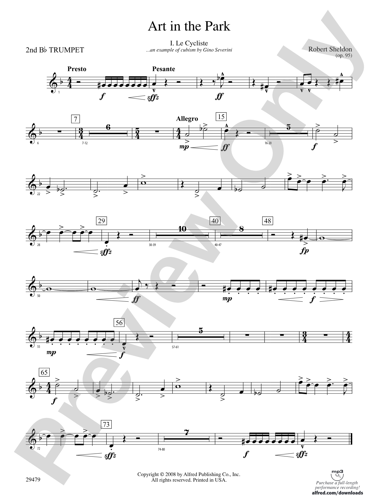Art in the Park: 2nd B-flat Trumpet