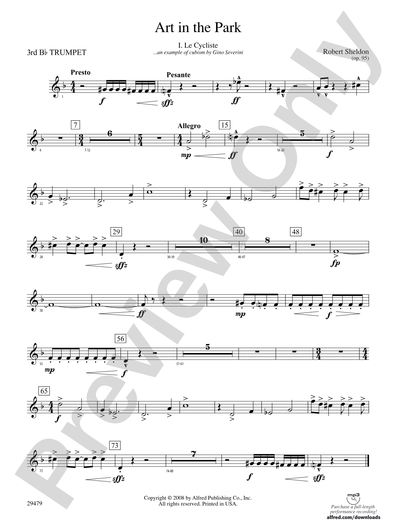 Art in the Park: 3rd B-flat Trumpet
