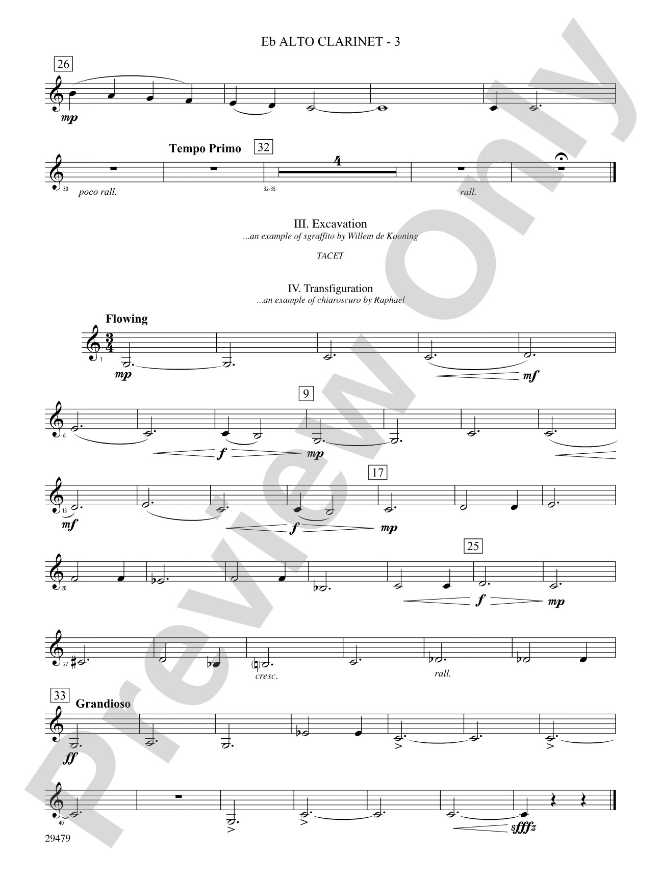 Art in the Park: (wp) E-flat Alto Clarinet