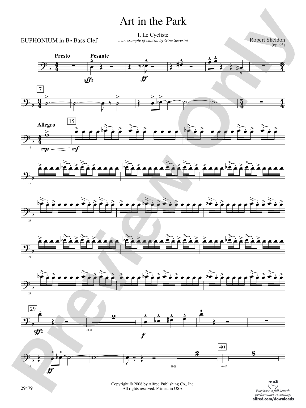 Art in the Park: (wp) B-flat Baritone B.C.