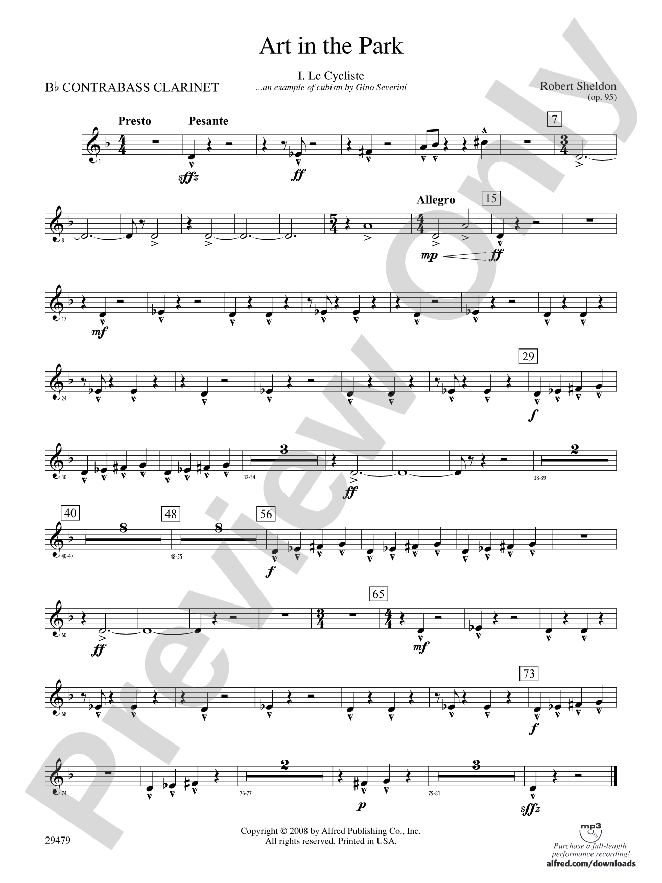 Art in the Park: (wp) B-flat Contrabass Clarinet