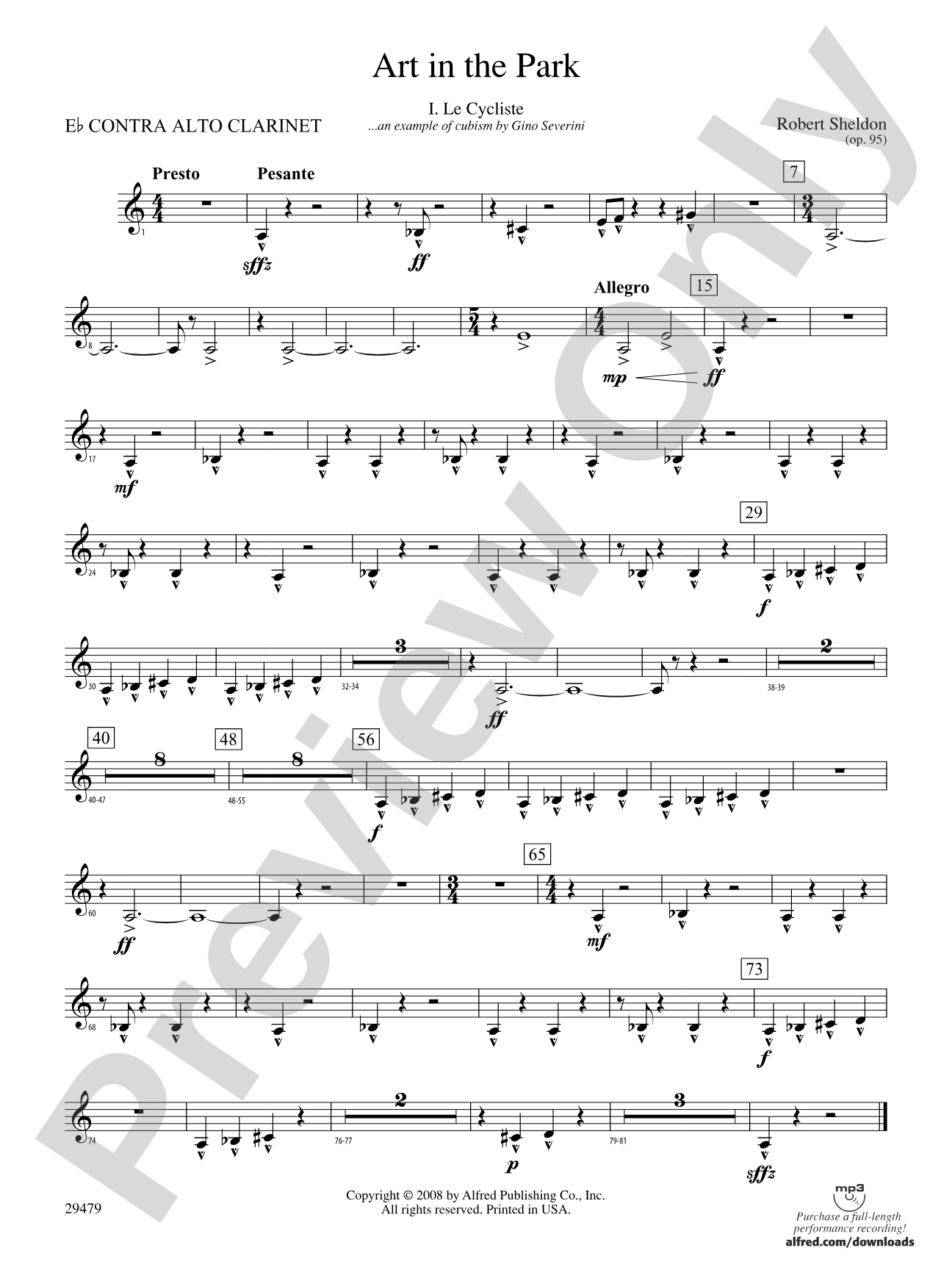 Art in the Park: (wp) E-flat Contrabass Clarinet