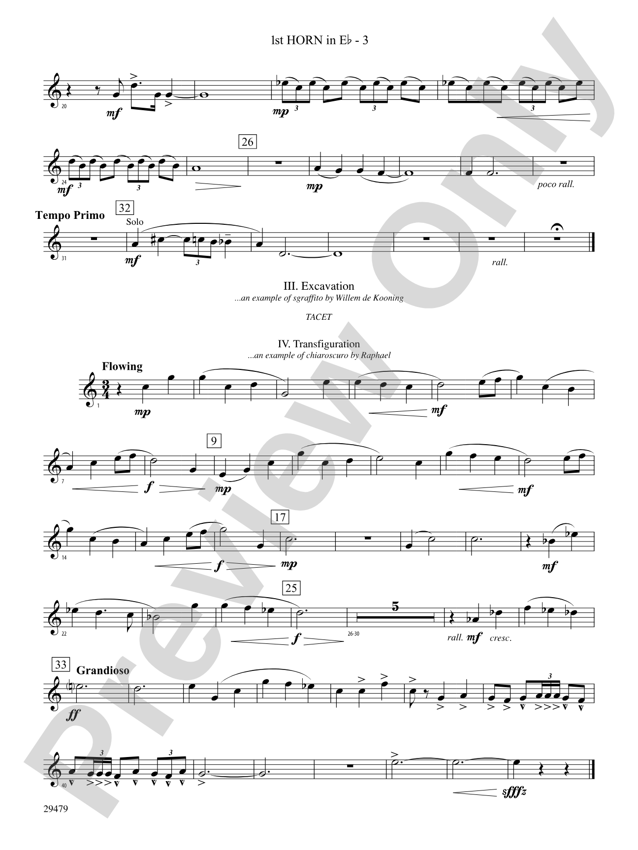 Art in the Park: (wp) 1st Horn in E-flat