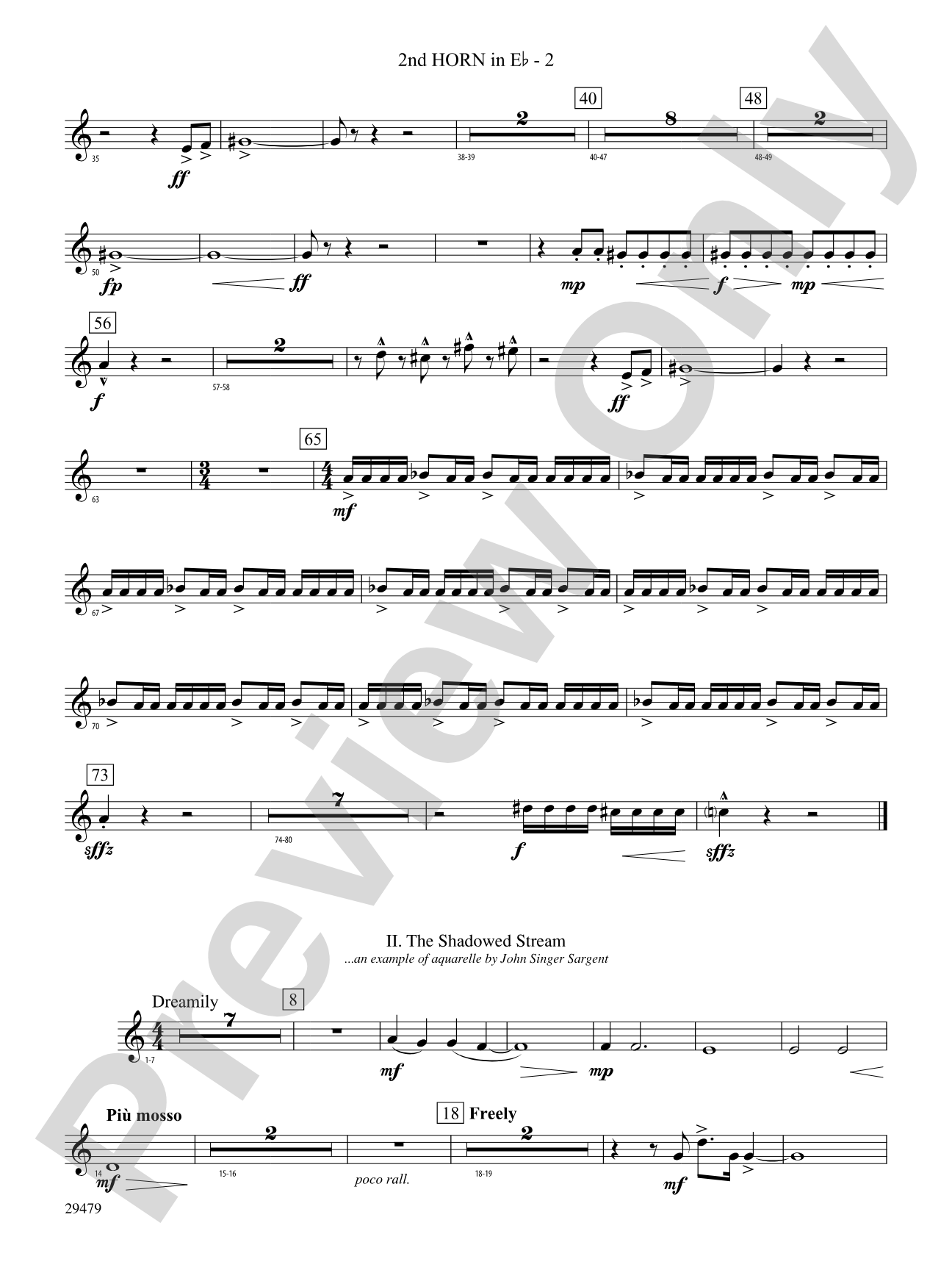 Art in the Park: (wp) 2nd Horn in E-flat
