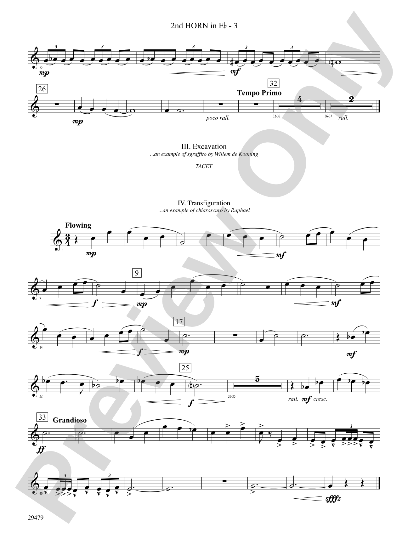 Art in the Park: (wp) 2nd Horn in E-flat