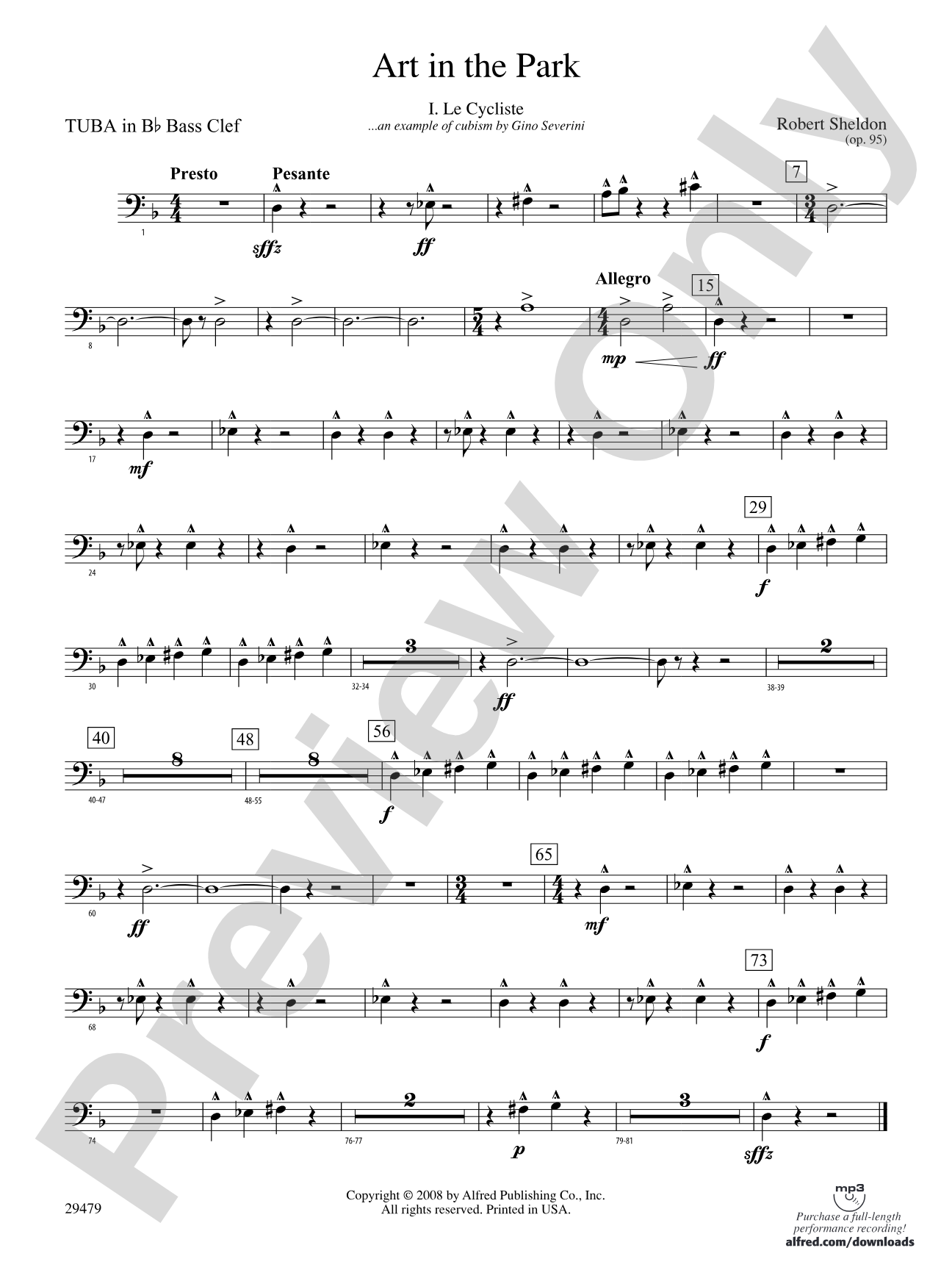 Art in the Park: (wp) B-flat Tuba B.C.