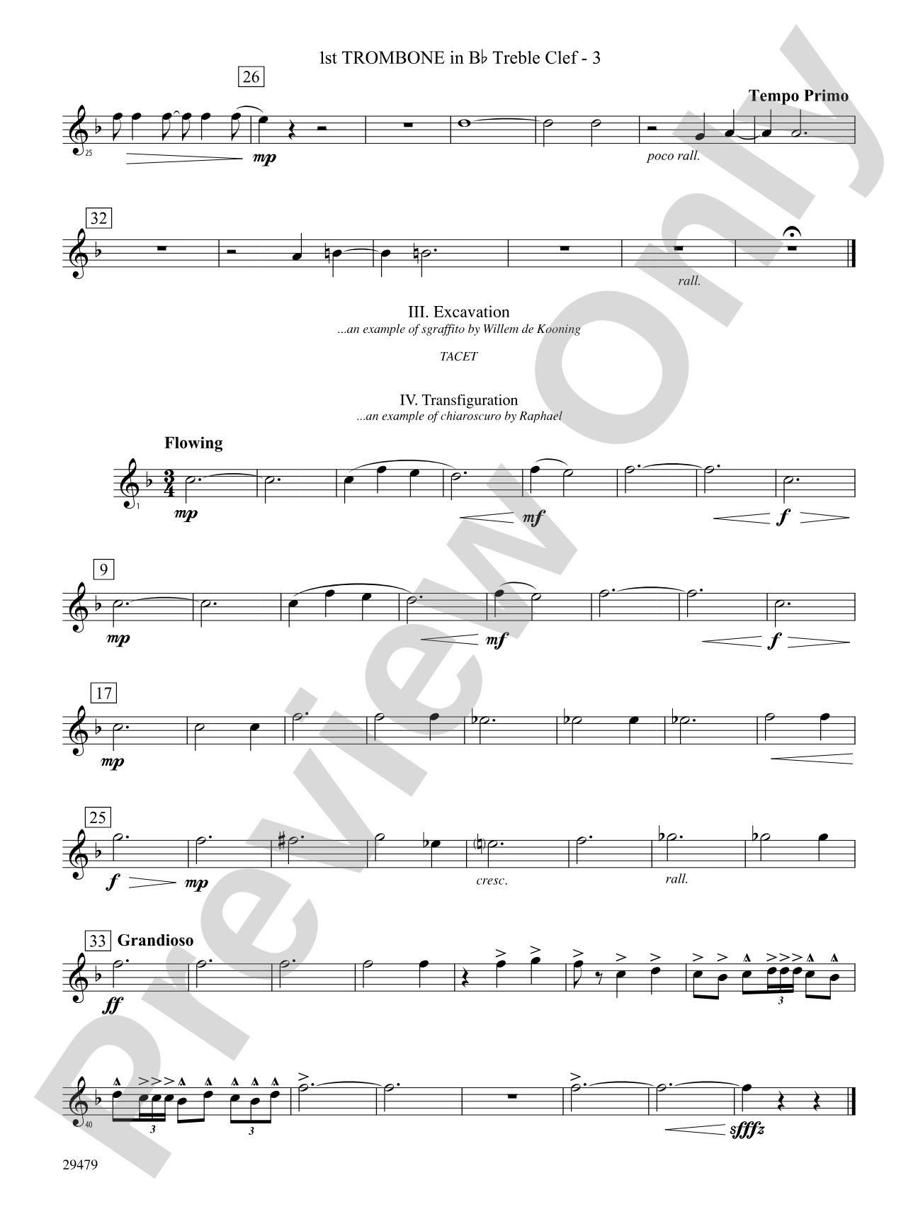 Art in the Park: (wp) 1st B-flat Trombone T.C.