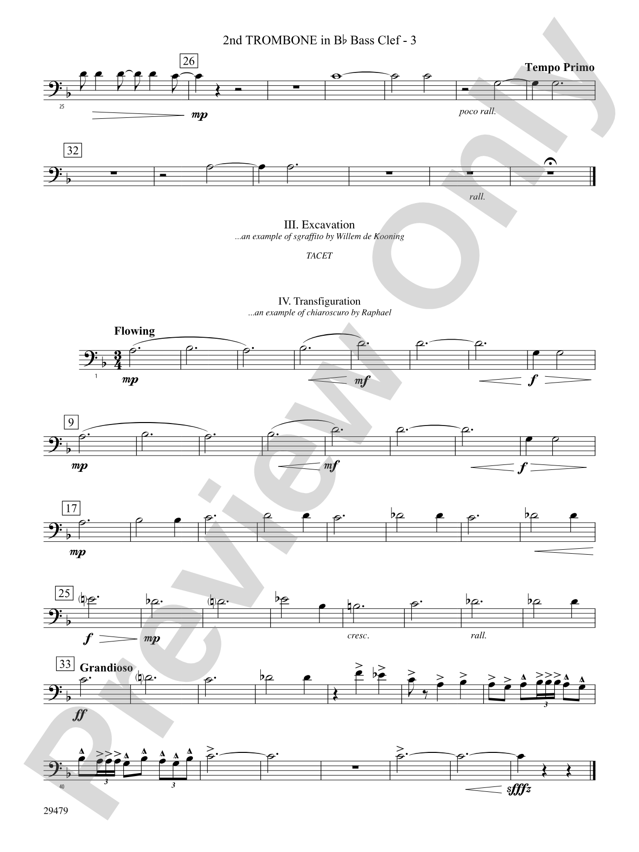 Art in the Park: (wp) 2nd B-flat Trombone B.C.