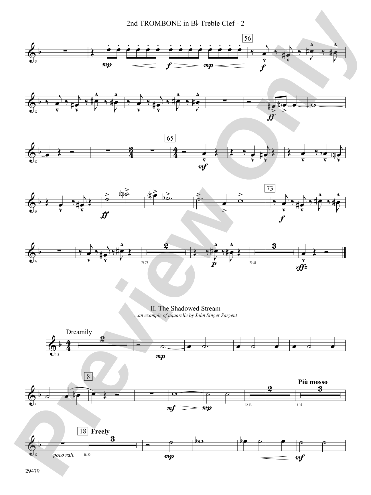 Art in the Park: (wp) 2nd B-flat Trombone T.C.