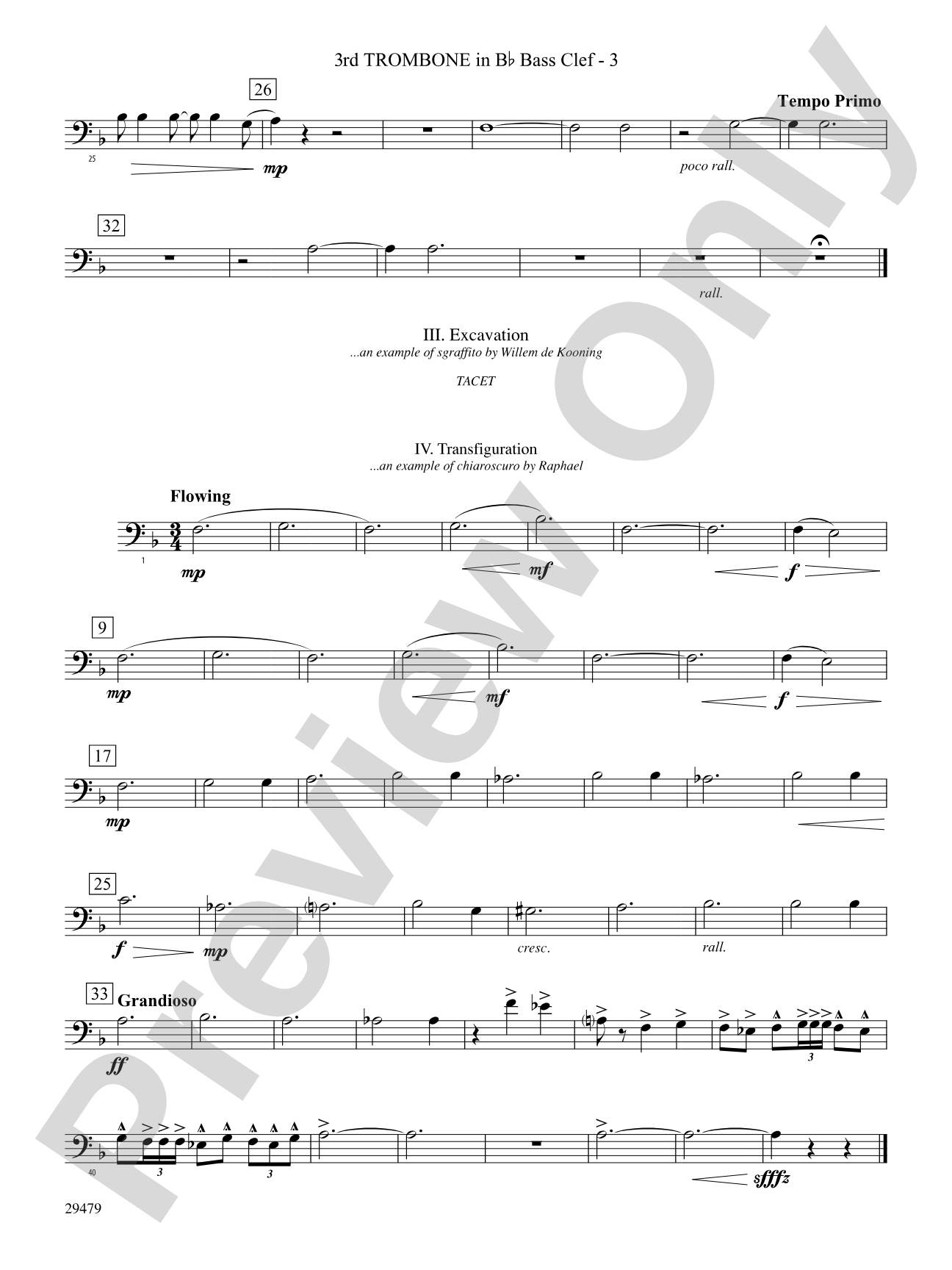 Art in the Park: (wp) 3rd B-flat Trombone B.C.