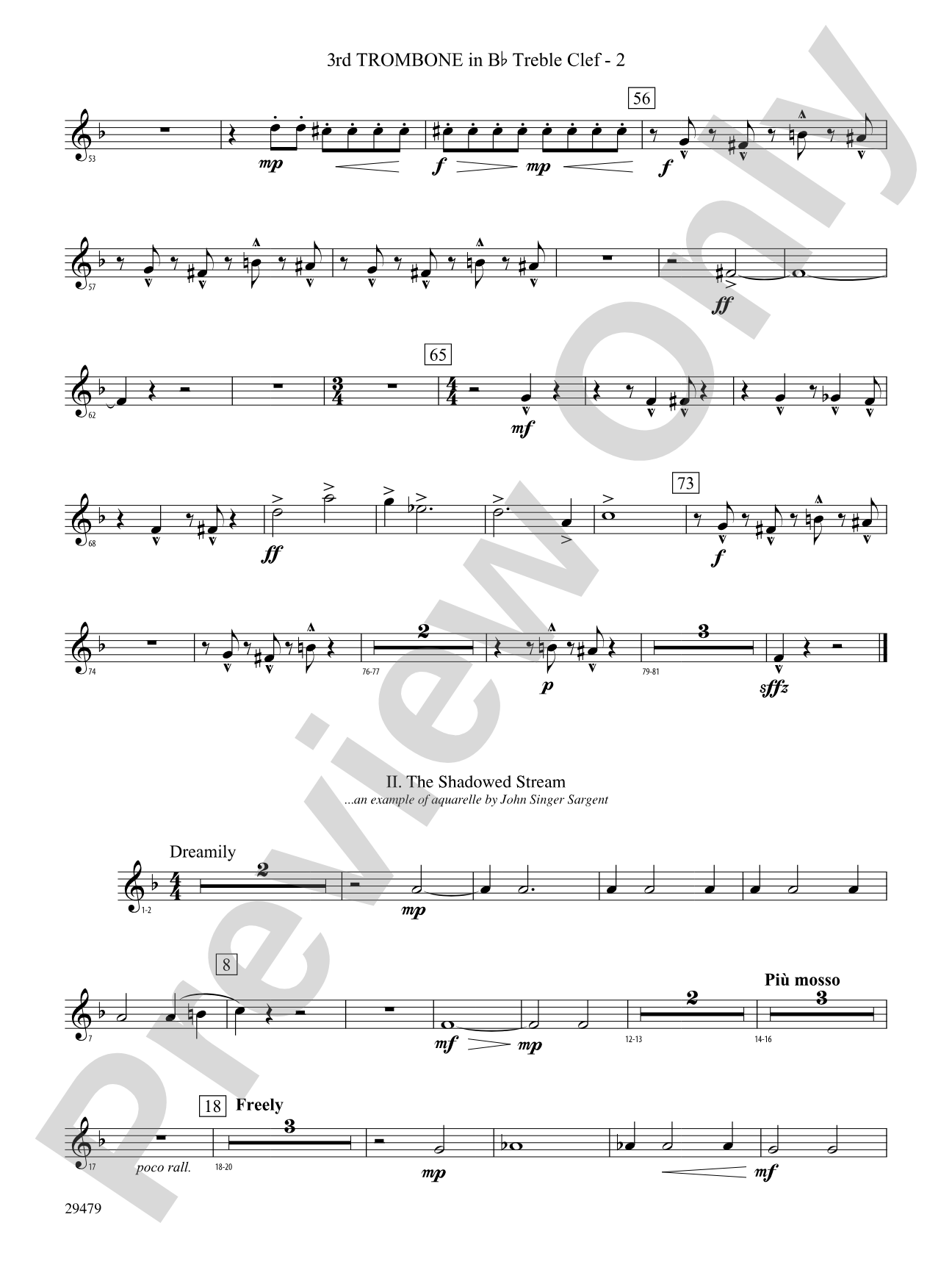 Art in the Park: (wp) 3rd B-flat Trombone T.C.