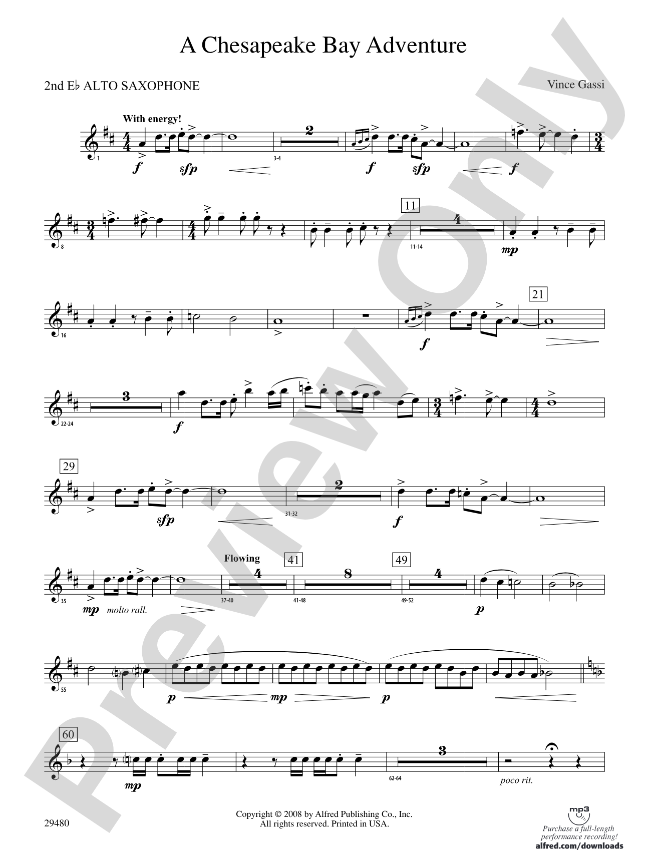 A Chesapeake Bay Adventure: 2nd E-flat Alto Saxophone