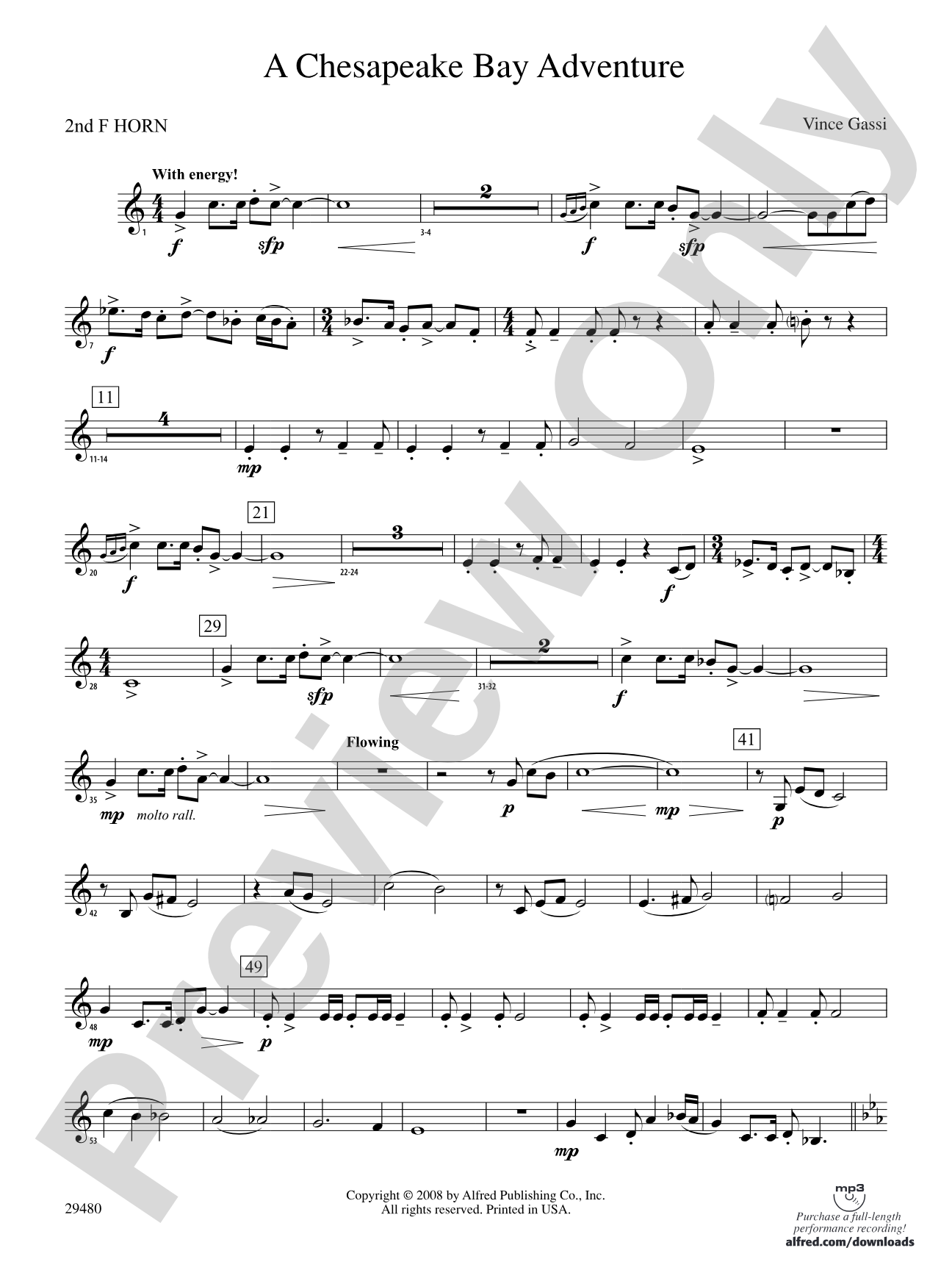 A Chesapeake Bay Adventure: 2nd F Horn