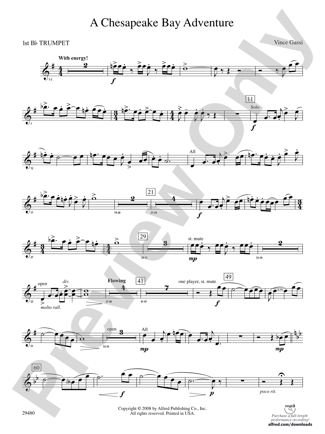 A Chesapeake Bay Adventure: 1st B-flat Trumpet