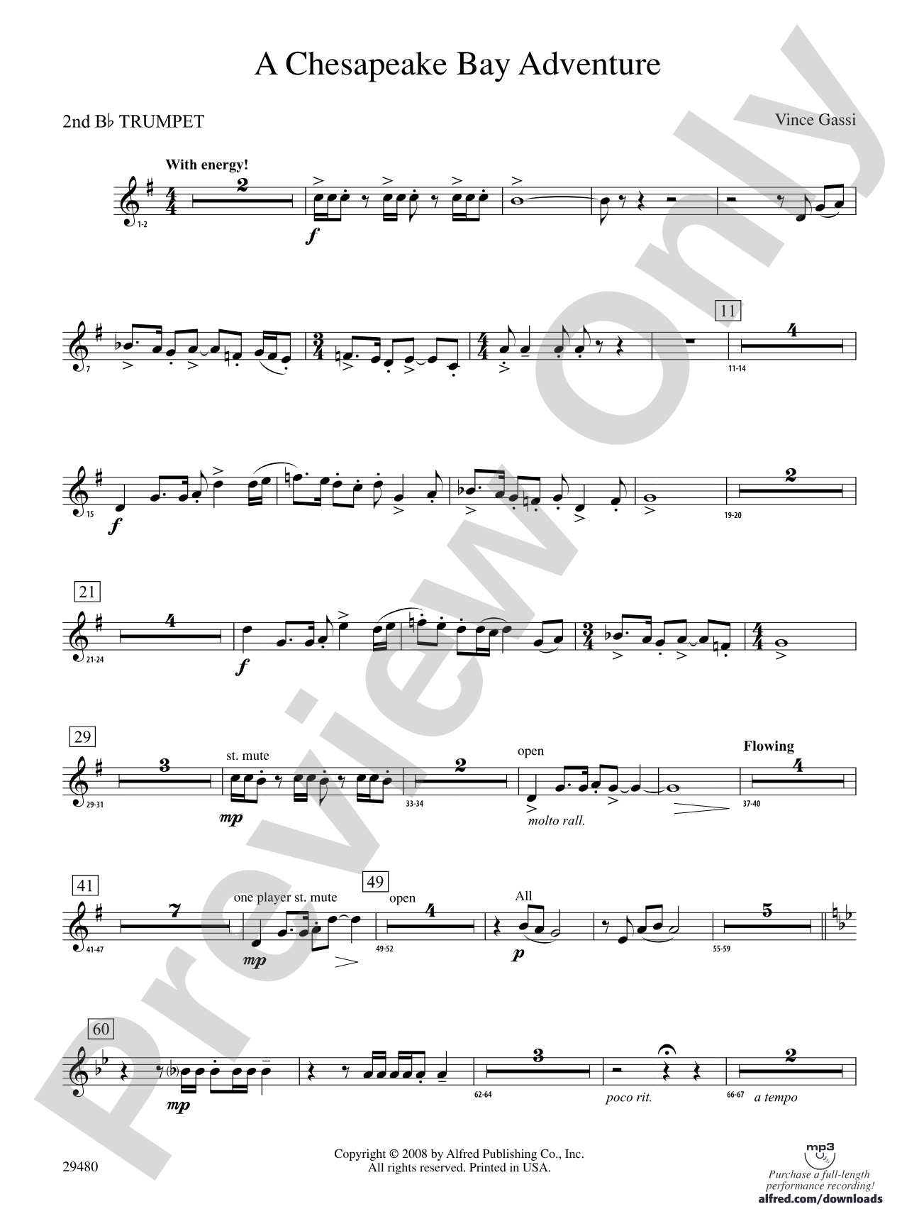A Chesapeake Bay Adventure: 2nd B-flat Trumpet