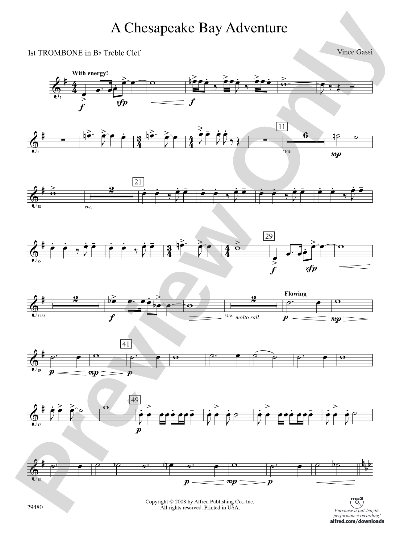 A Chesapeake Bay Adventure: (wp) 1st B-flat Trombone T.C.