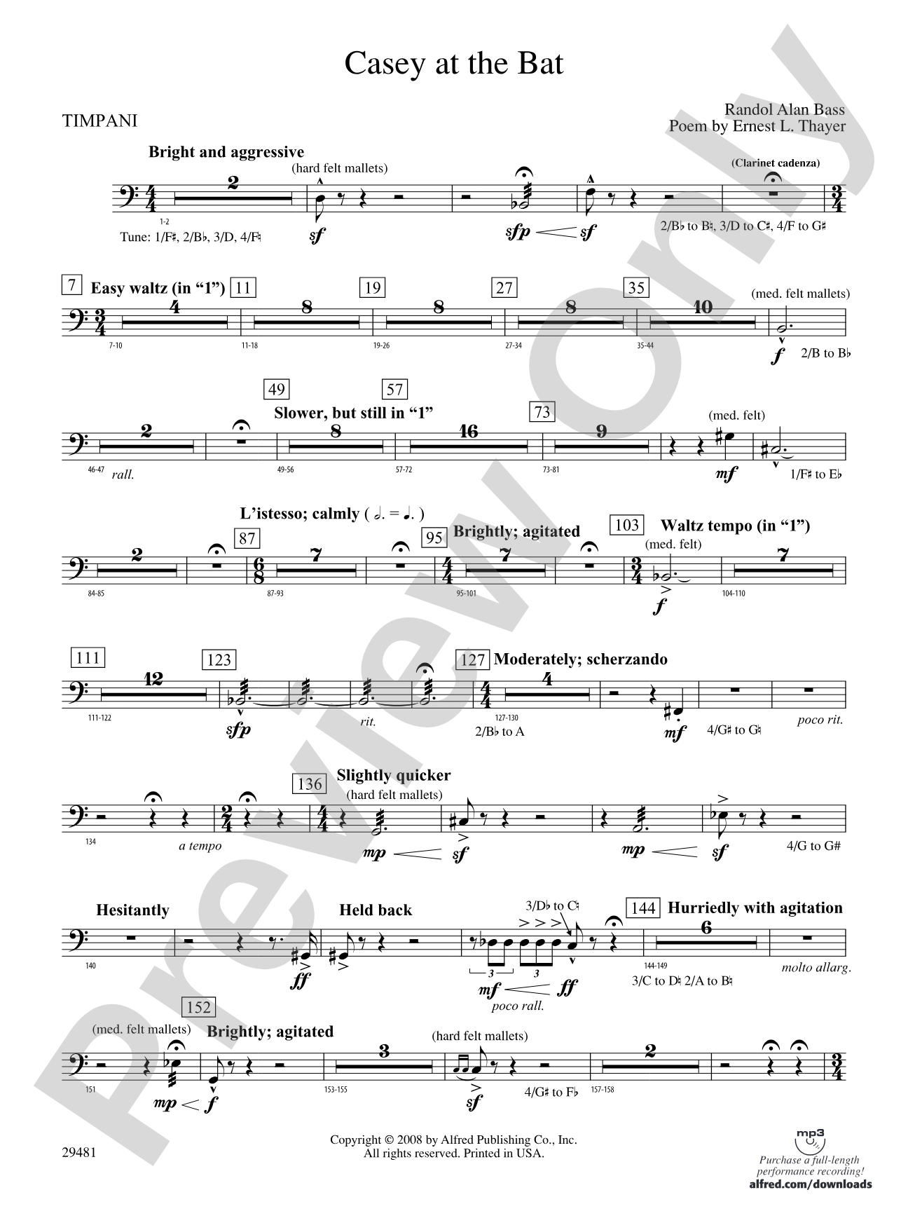 Casey at the Bat: Timpani