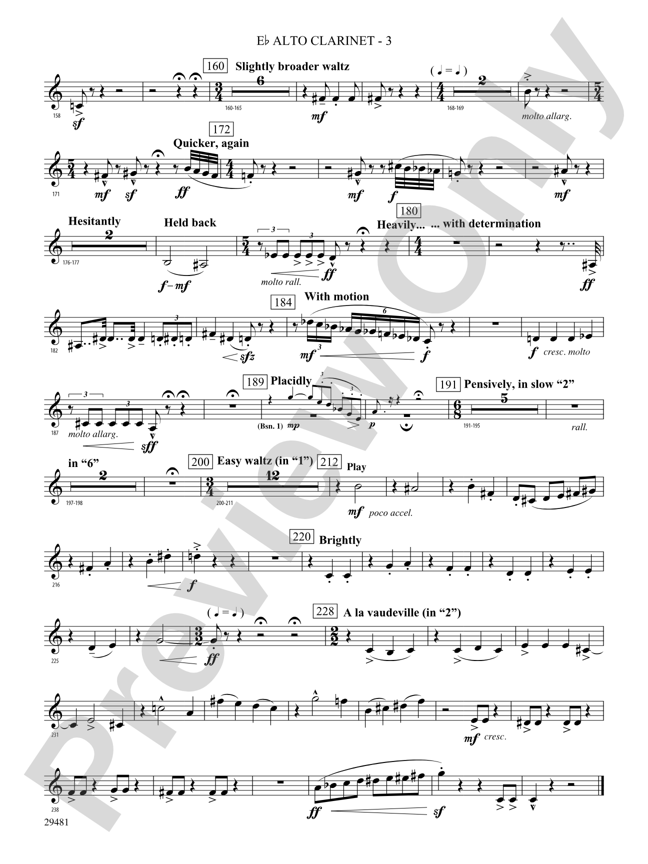 Casey at the Bat: (wp) E-flat Alto Clarinet