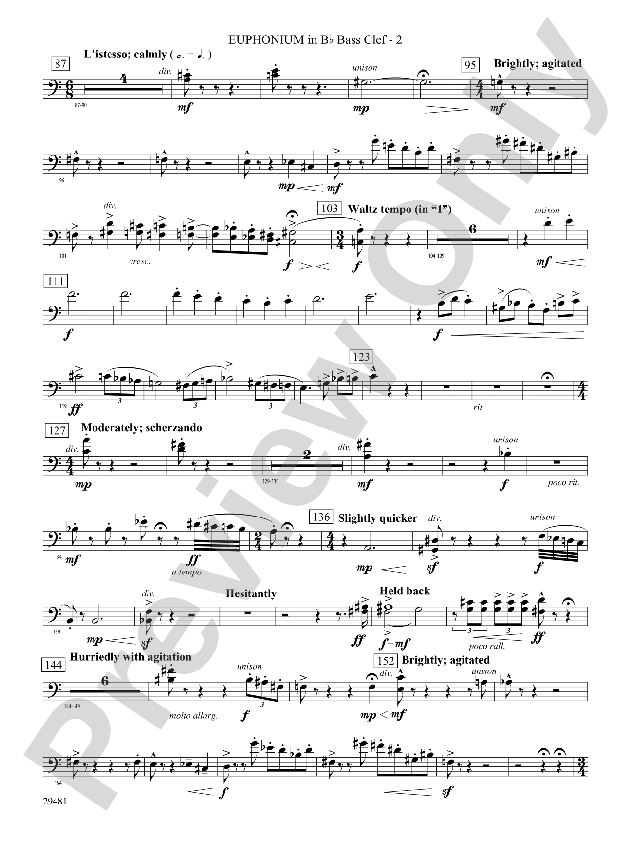 Casey at the Bat: (wp) B-flat Baritone B.C.