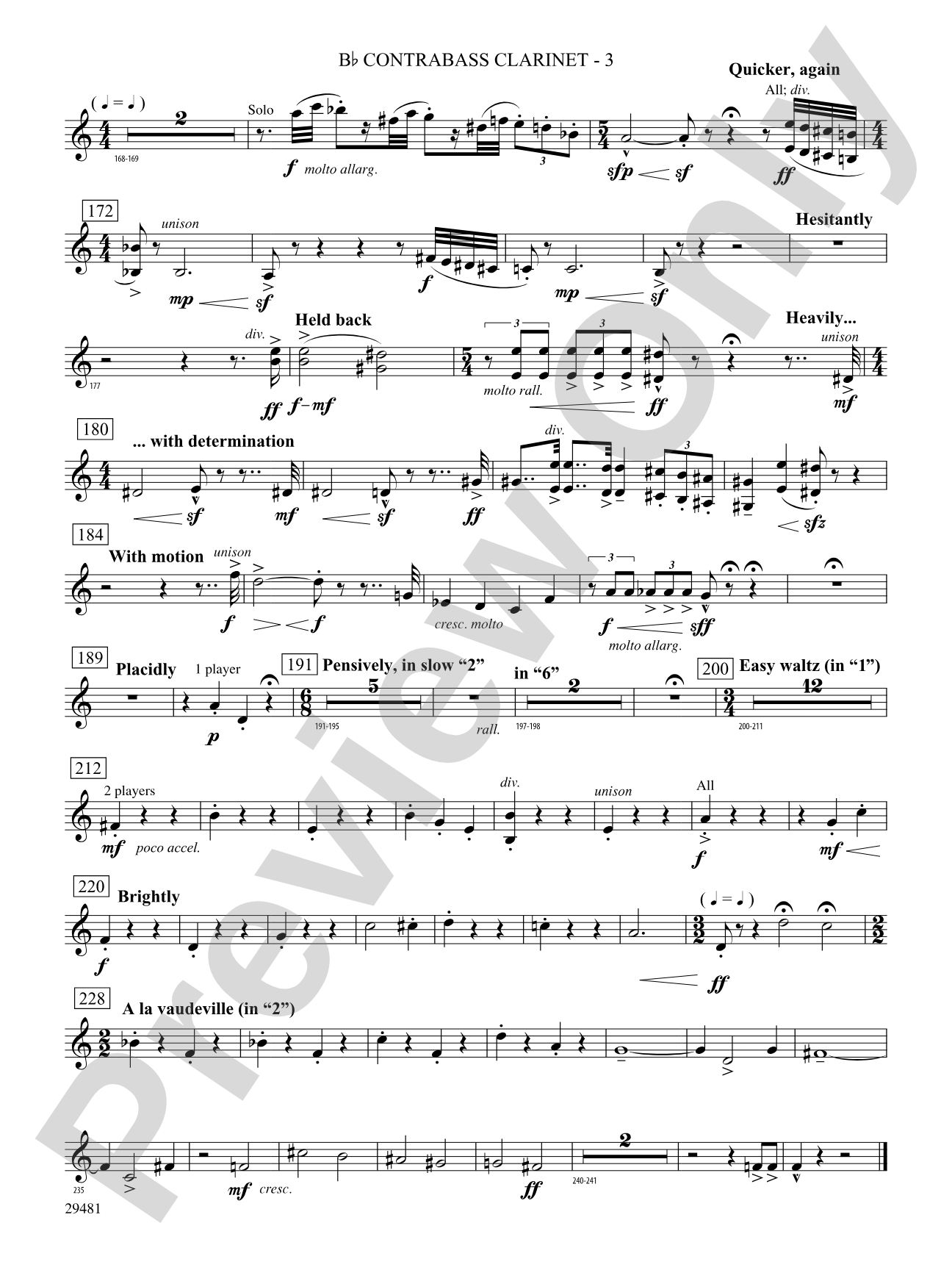 Casey at the Bat: (wp) B-flat Contrabass Clarinet