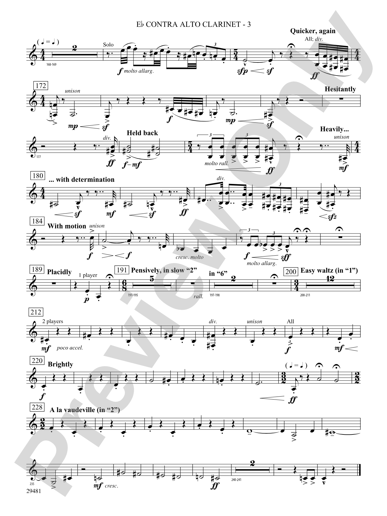 Casey at the Bat: (wp) E-flat Contrabass Clarinet