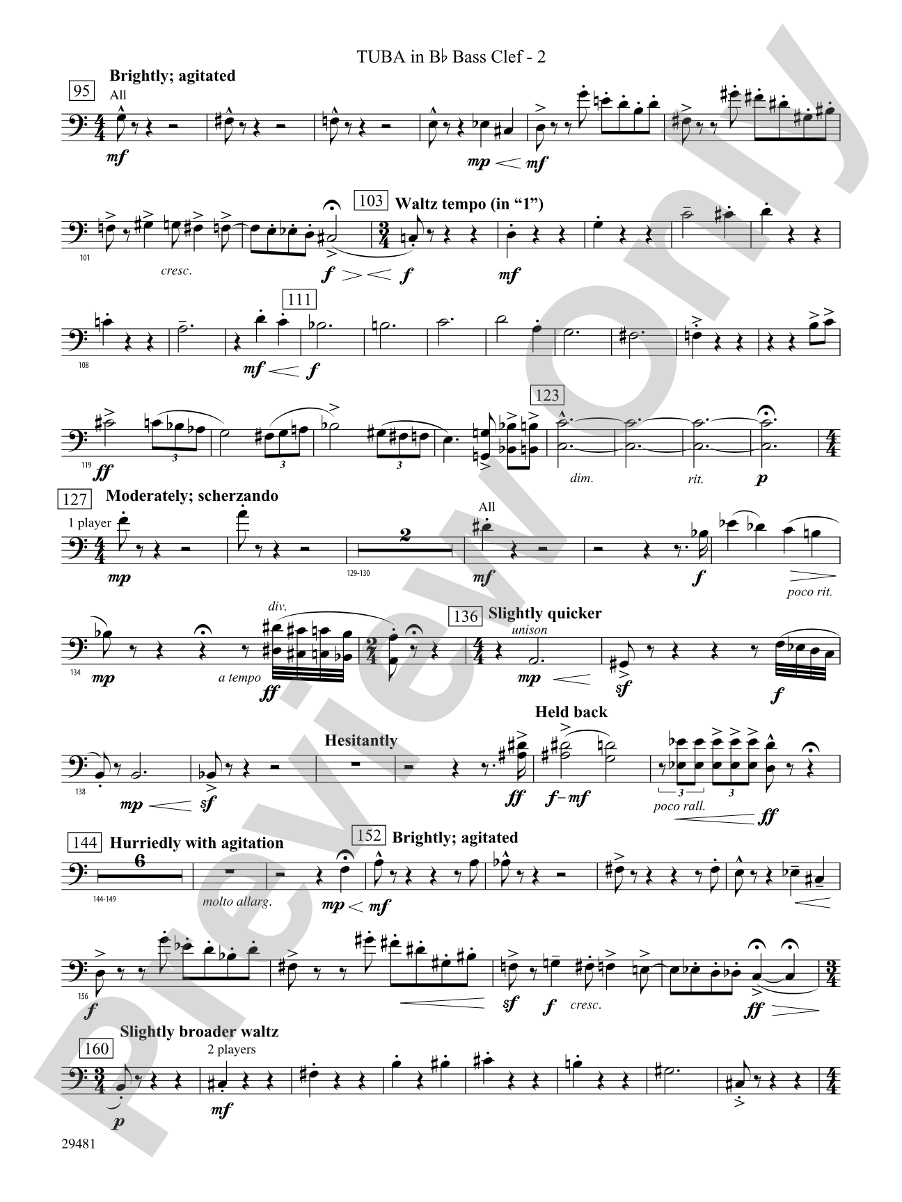 Casey at the Bat: (wp) B-flat Tuba B.C.