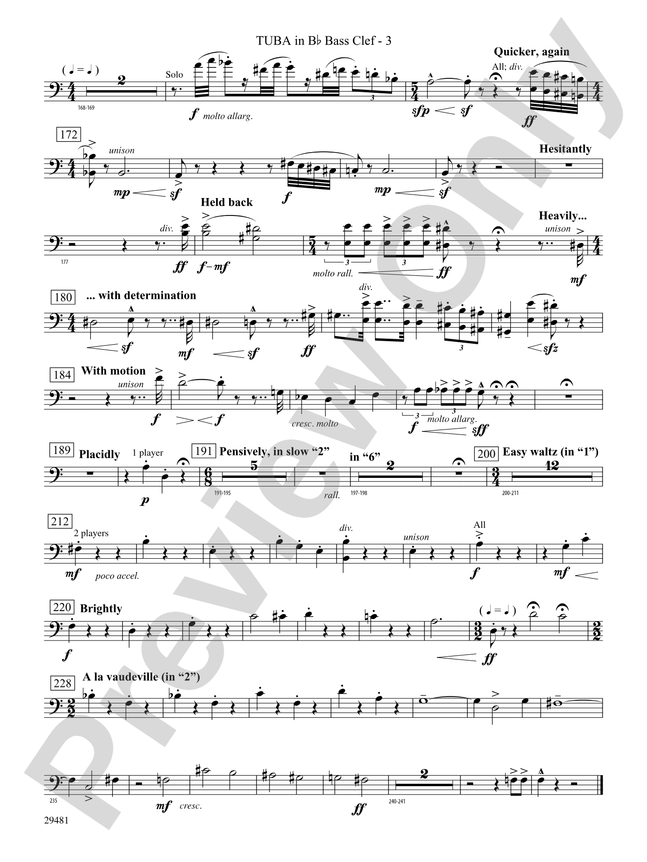 Casey at the Bat: (wp) B-flat Tuba B.C.